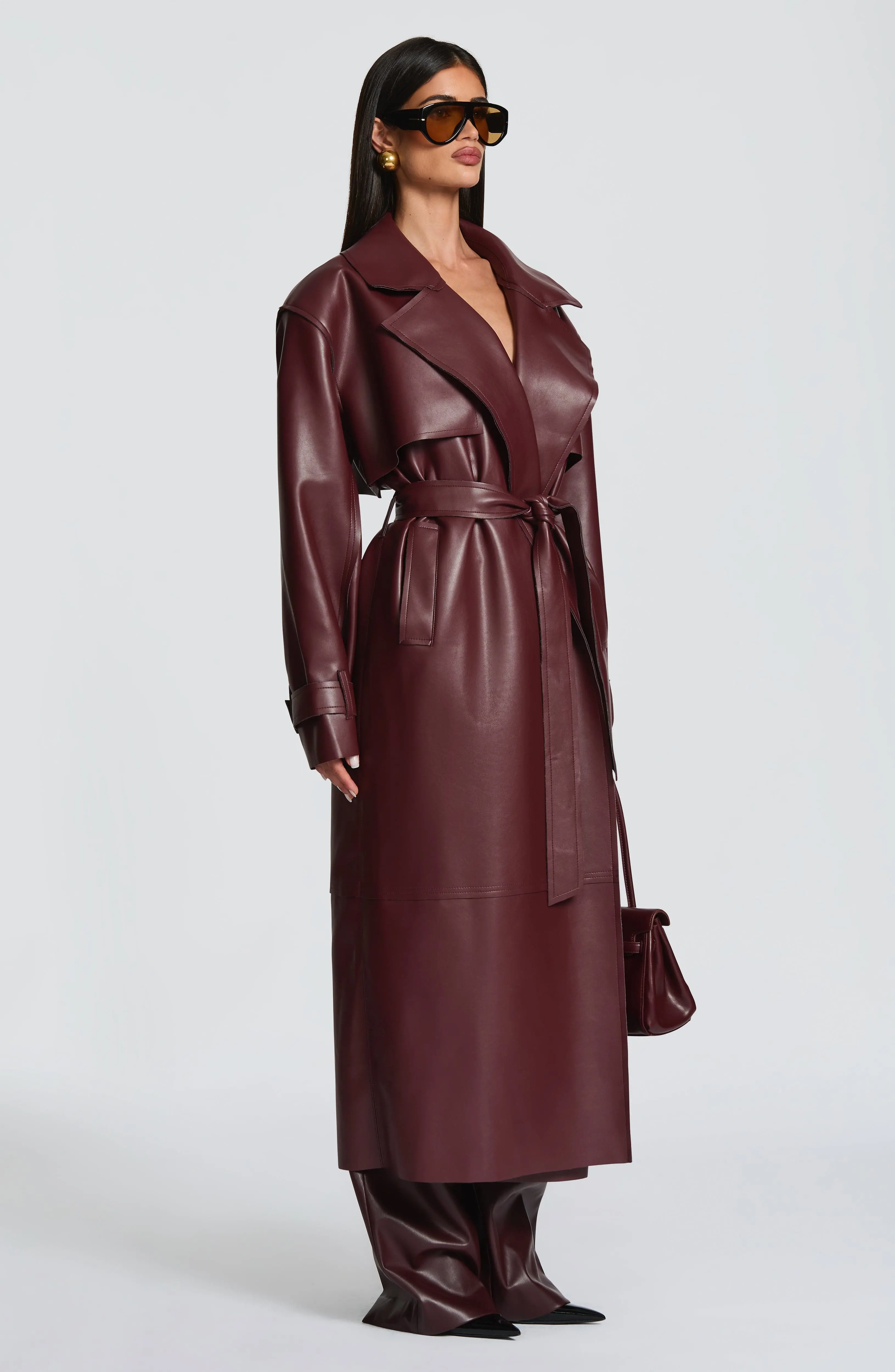 Bridget Trench Coat - Plum - Image 3