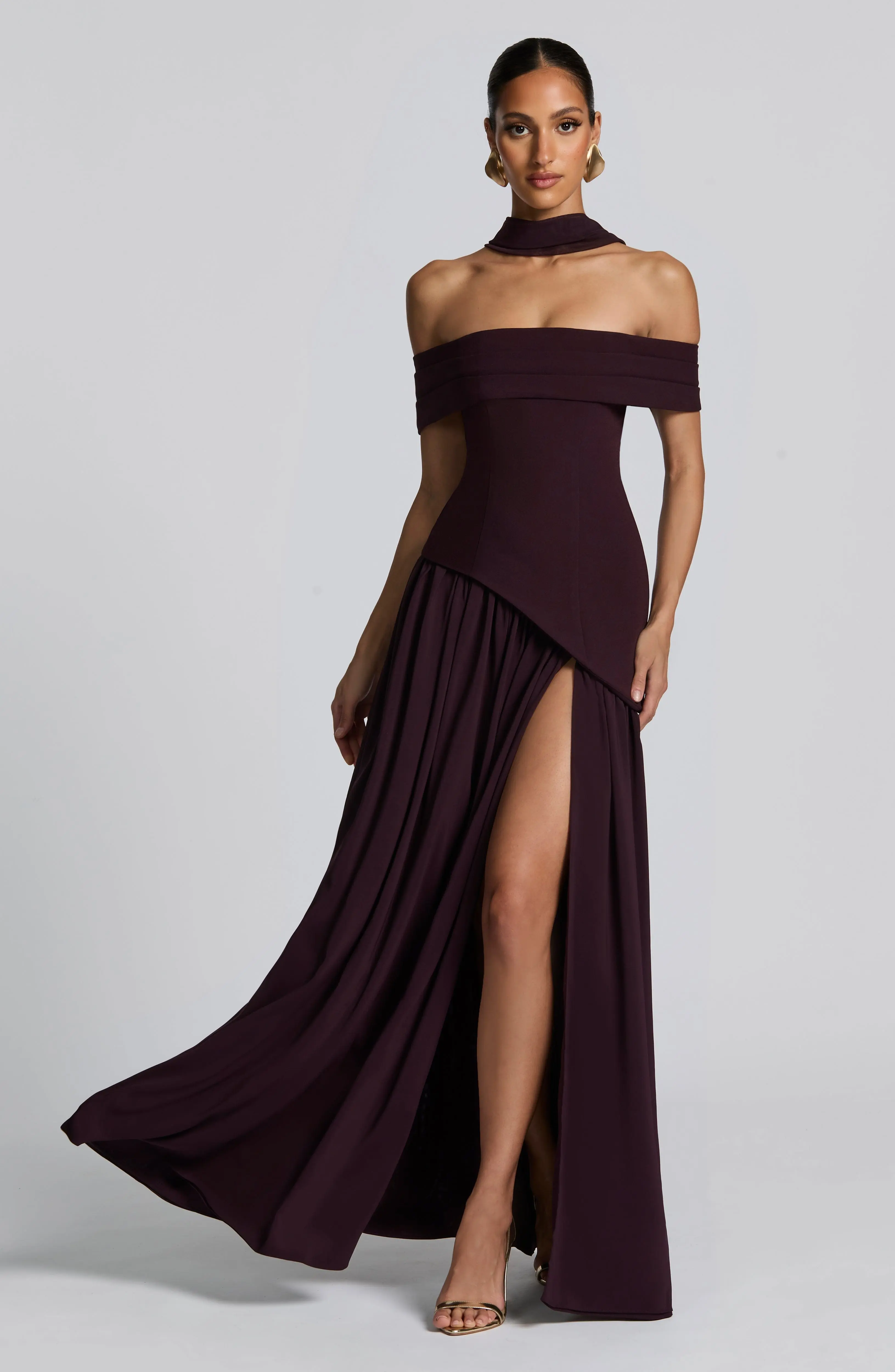 Delilah Maxi Dress - Plum - Image 3