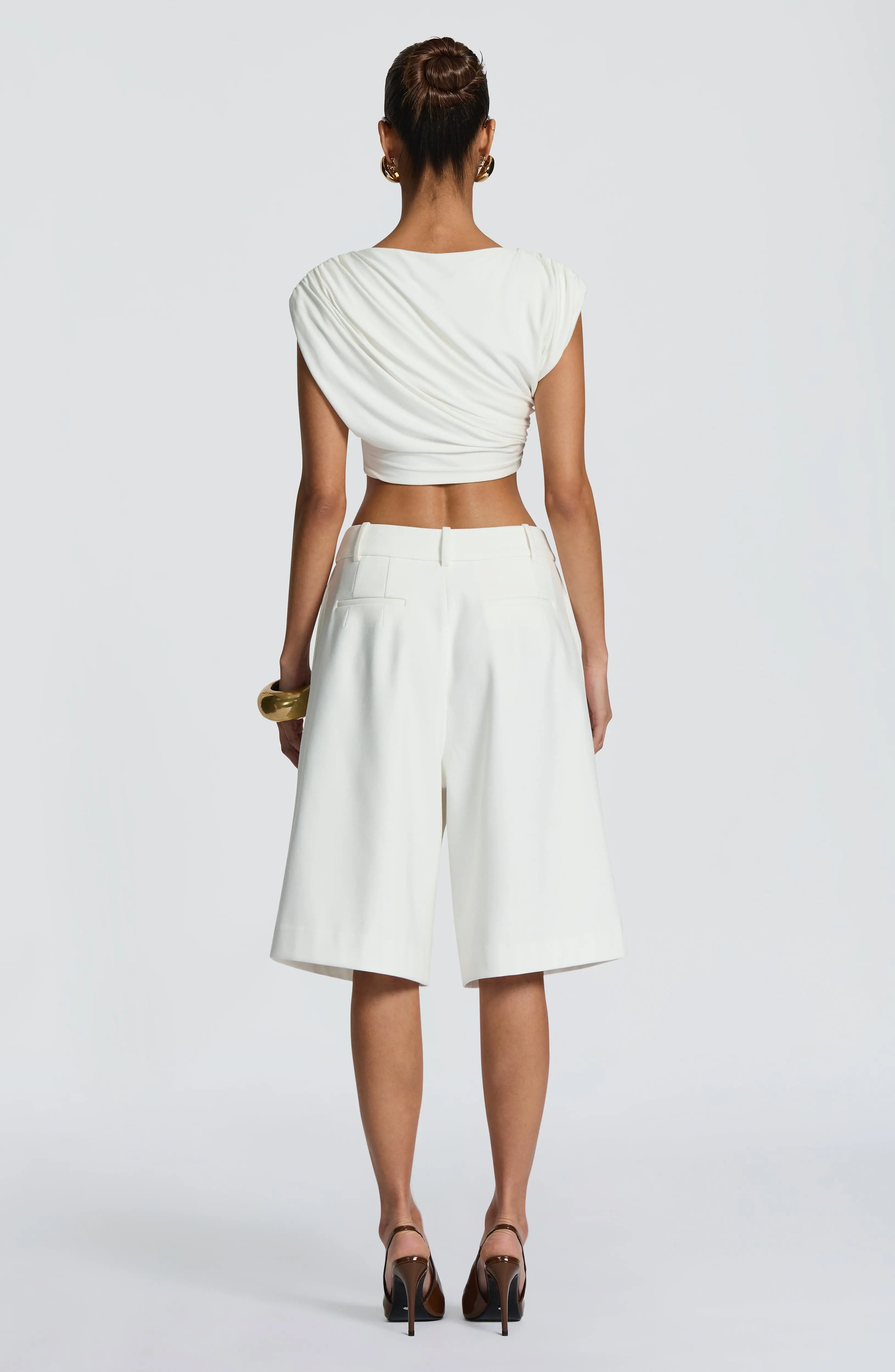 Ausra Bermuda Shorts - Ivory - Image 4