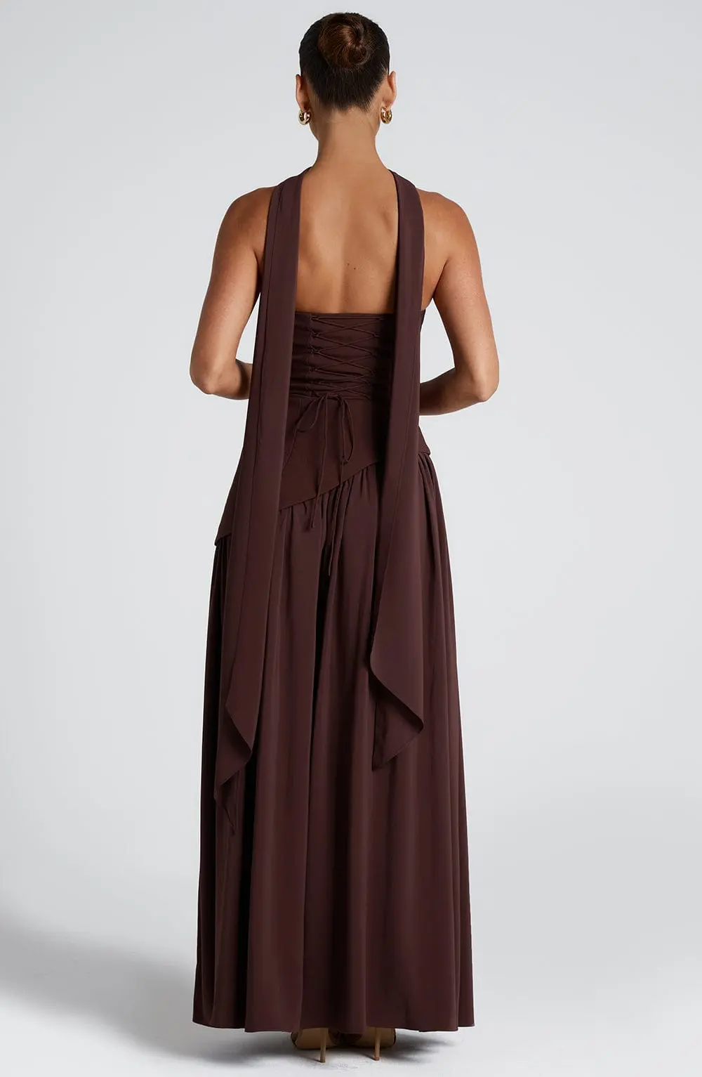 Maliyah Maxi Dress - Plum Brown - Image 4