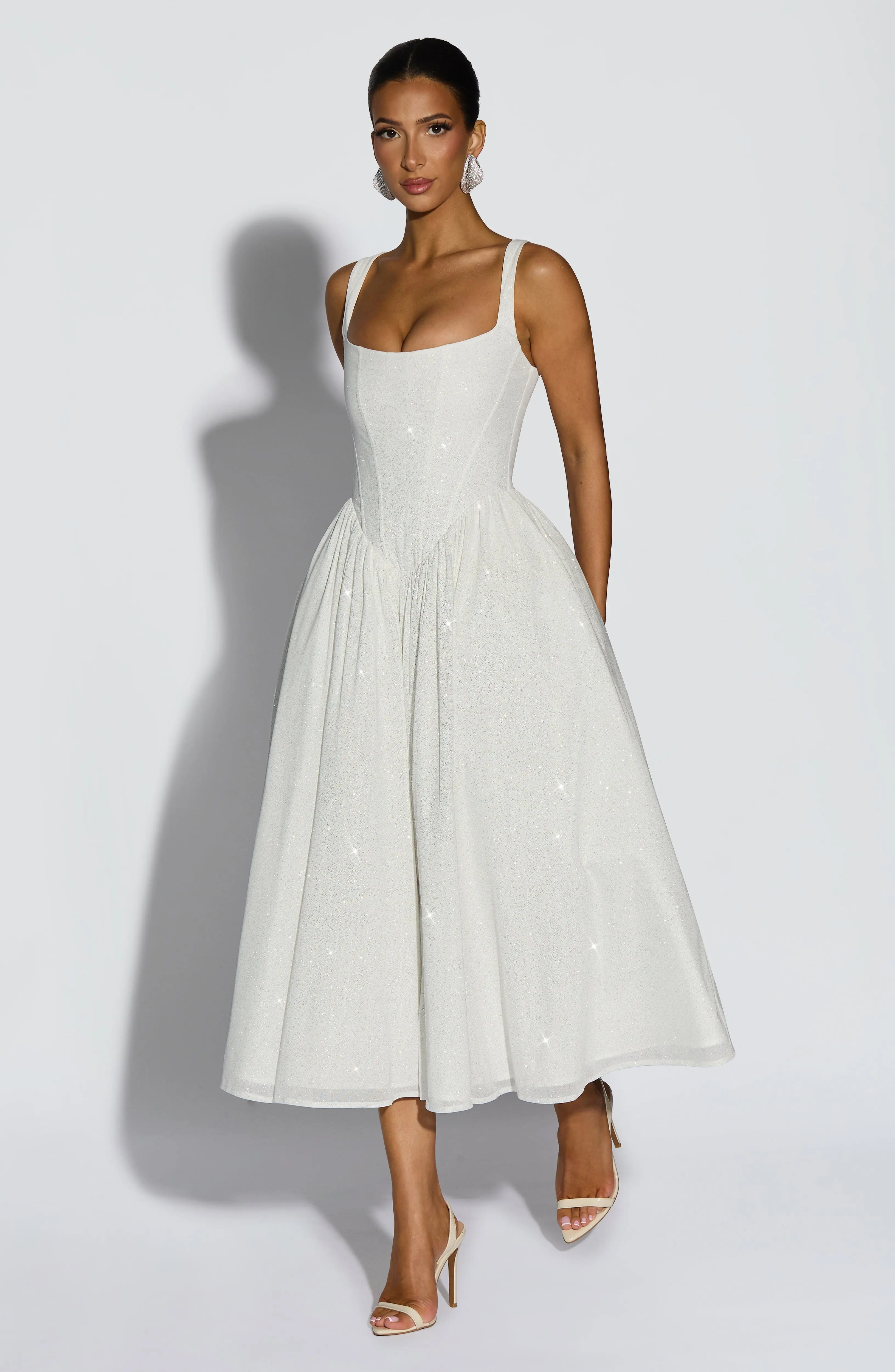 Vivienne Midi Dress - Ivory Sparkle - Image 5