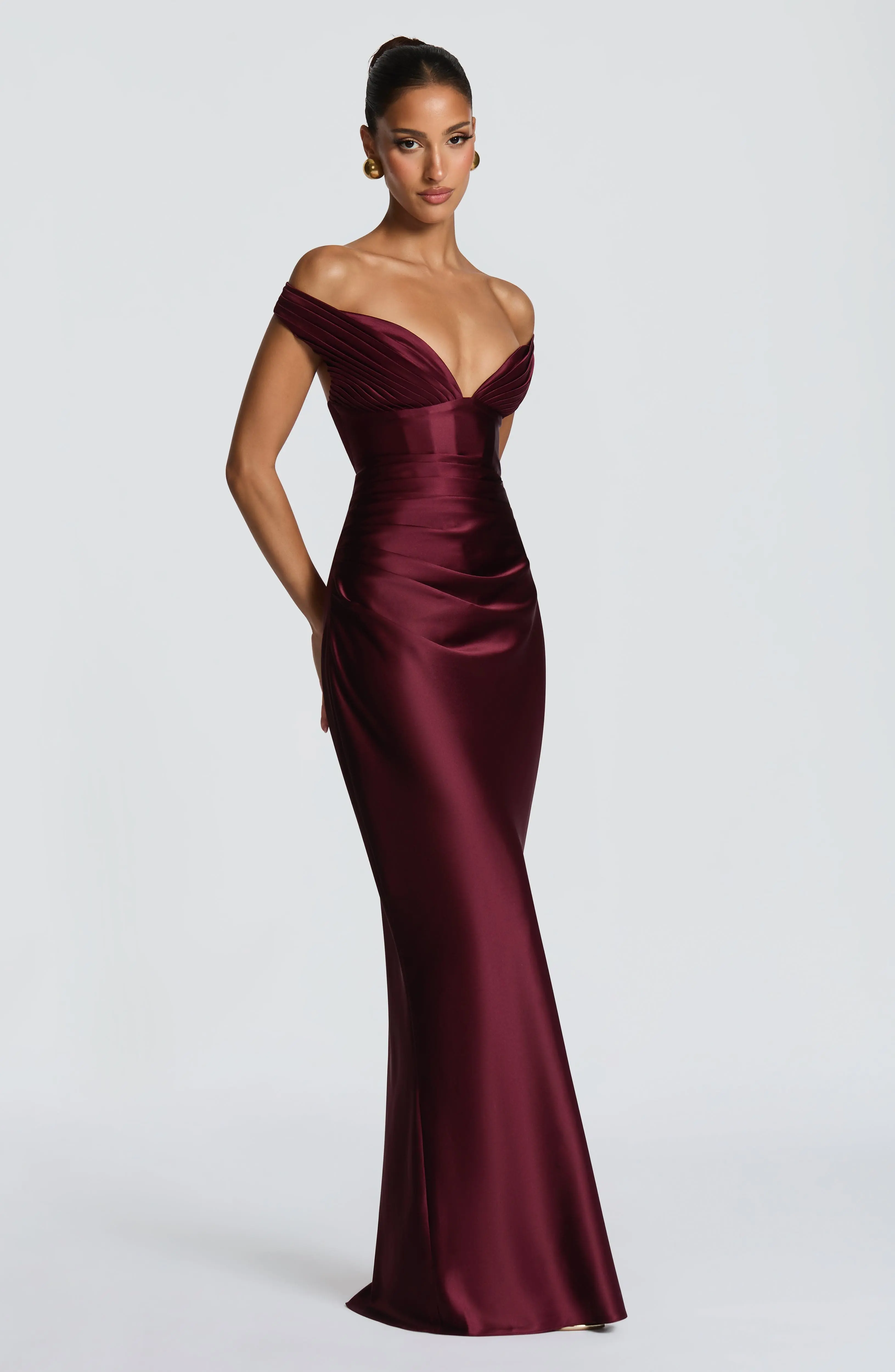 Aurelia Maxi Dress - Cherry Lacquer - Image 3