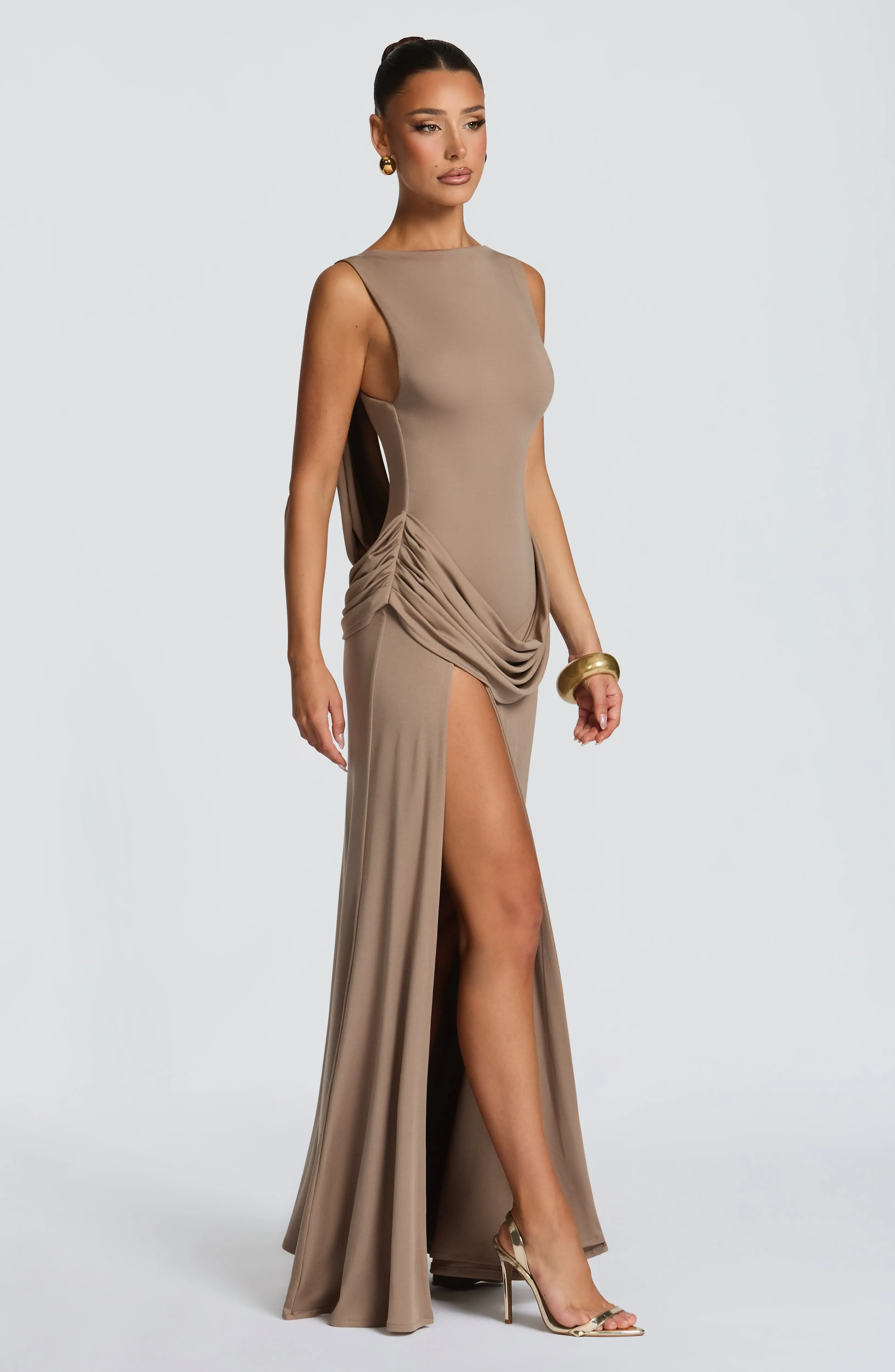 Bruna Maxi Dress - Stone - Image 3