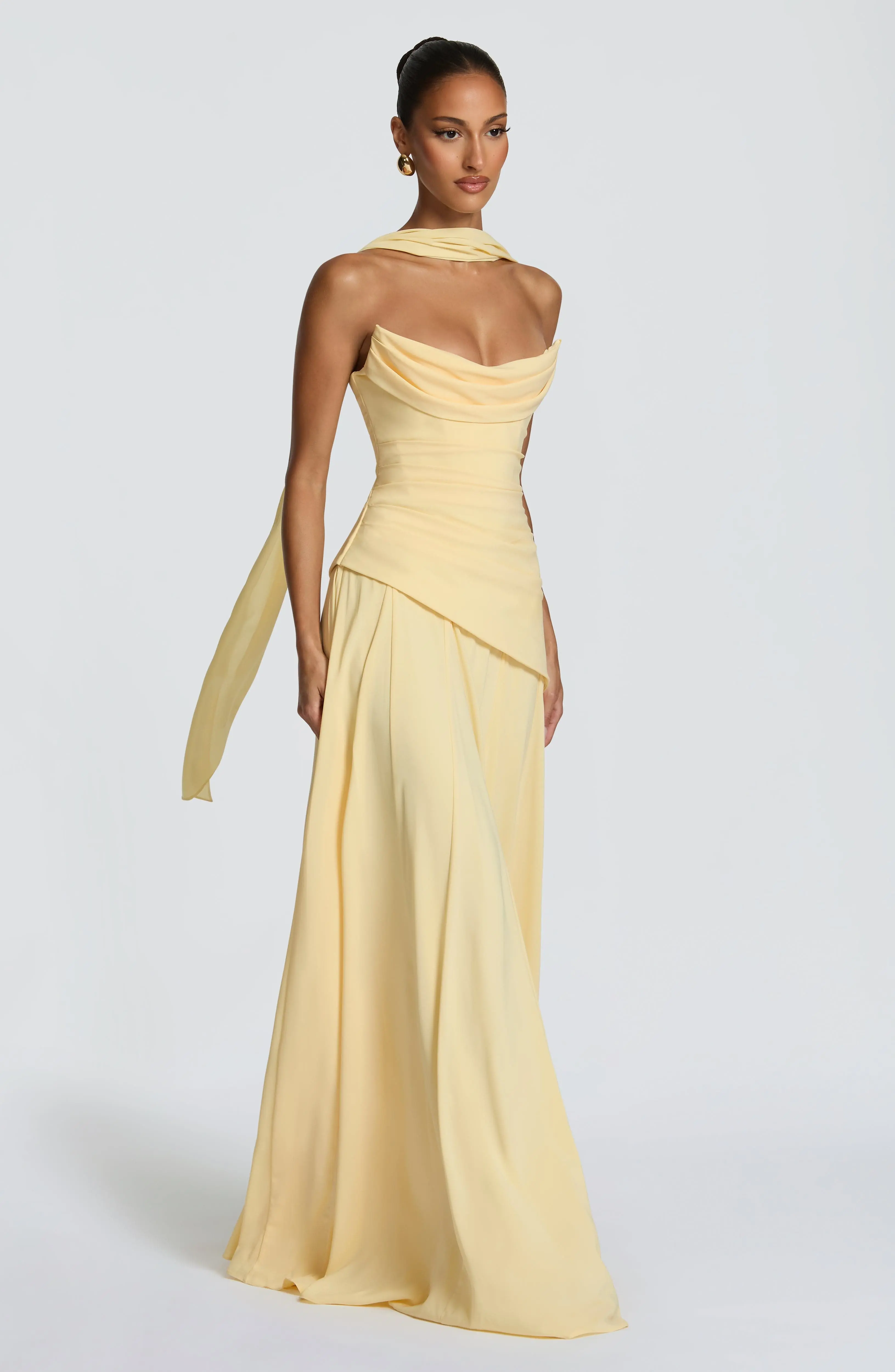 Patricia Maxi Dress - Lemon - Image 7