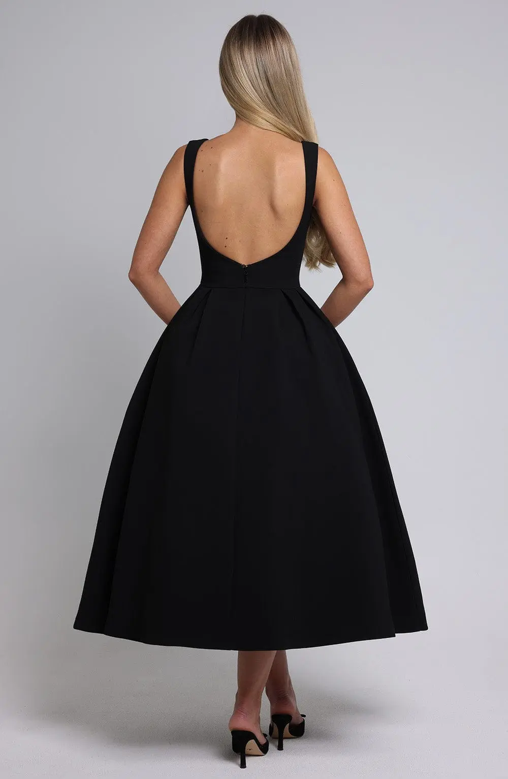 Clarabella Midi Dress - Black - Image 7