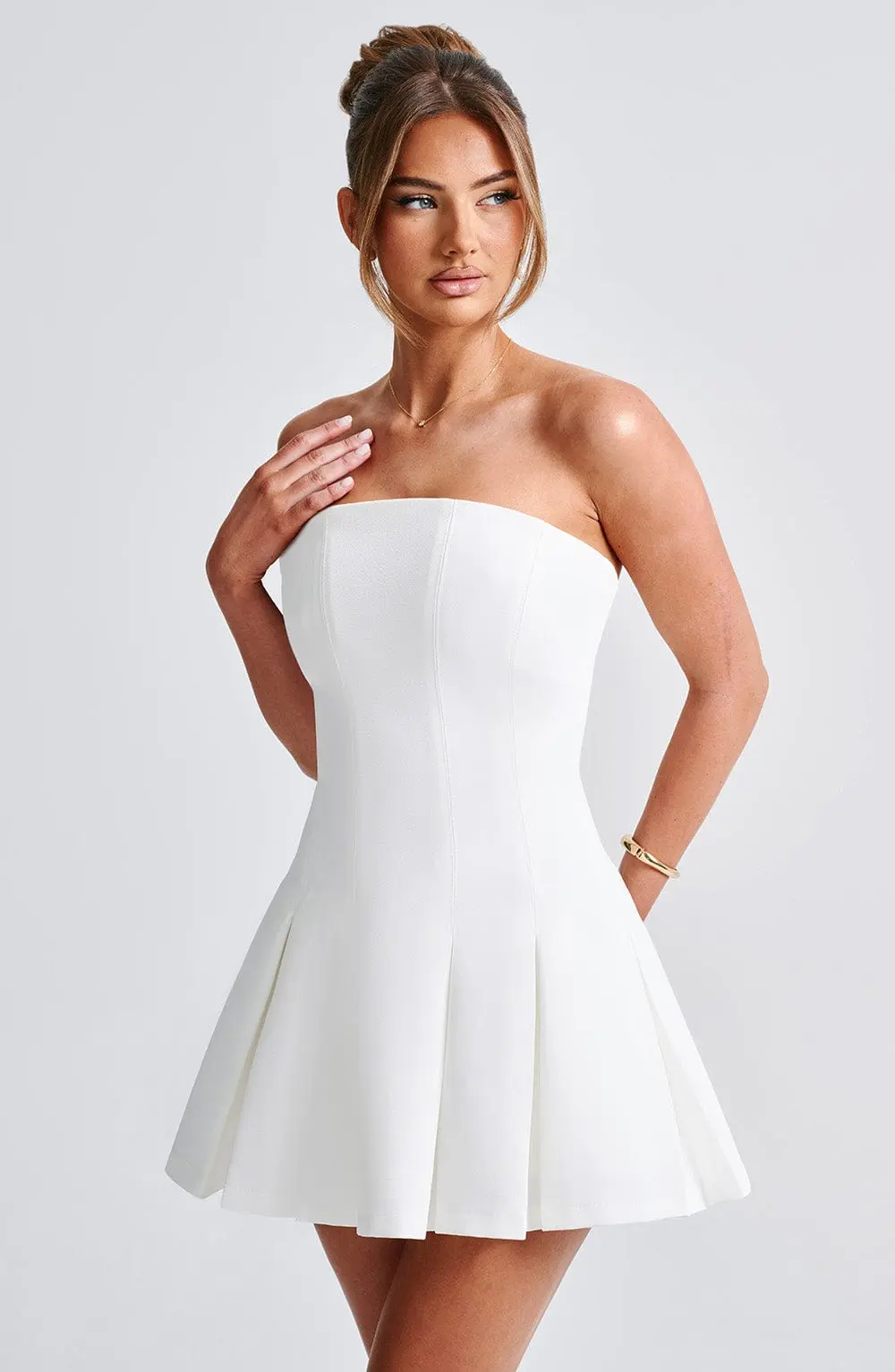 Bryony Mini Dress - Ivory - Image 5