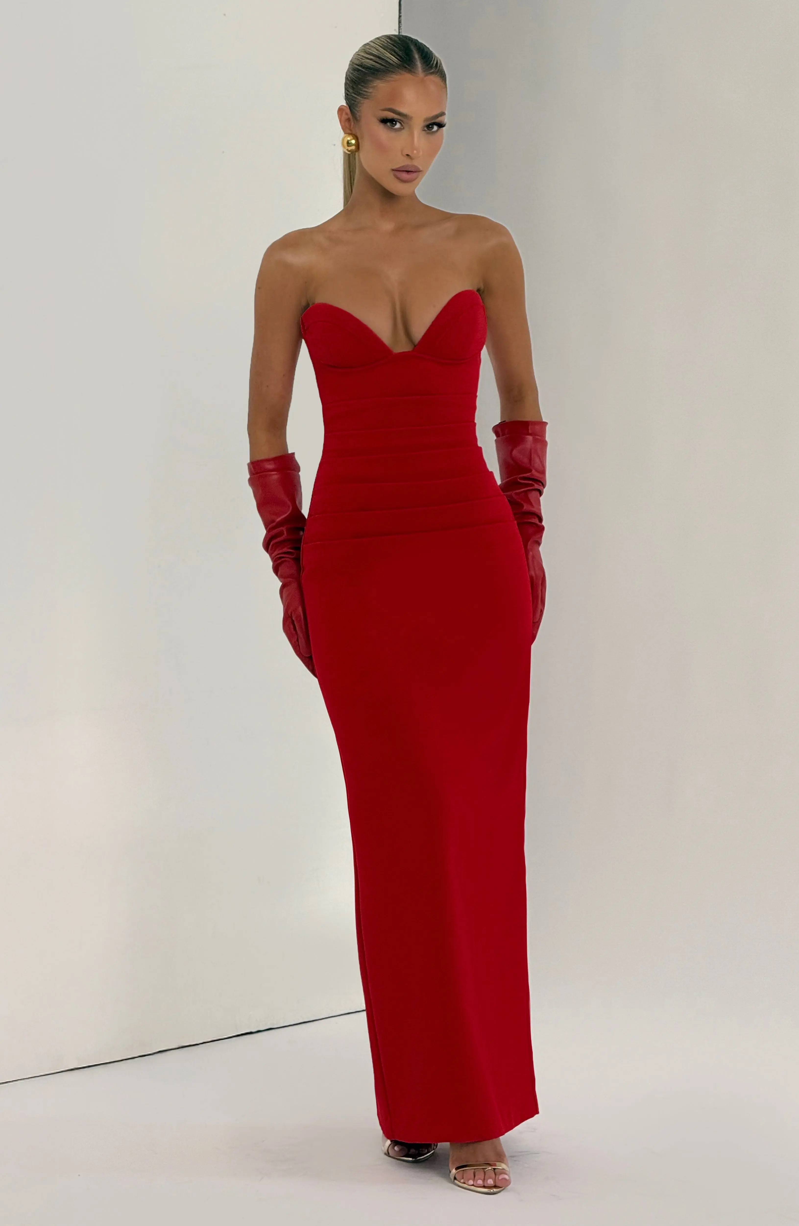 Lindsey Maxi Dress - Red - Image 10