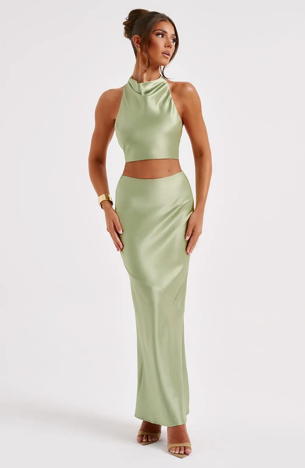 Zaylee Maxi Skirt - Khaki - Image 3
