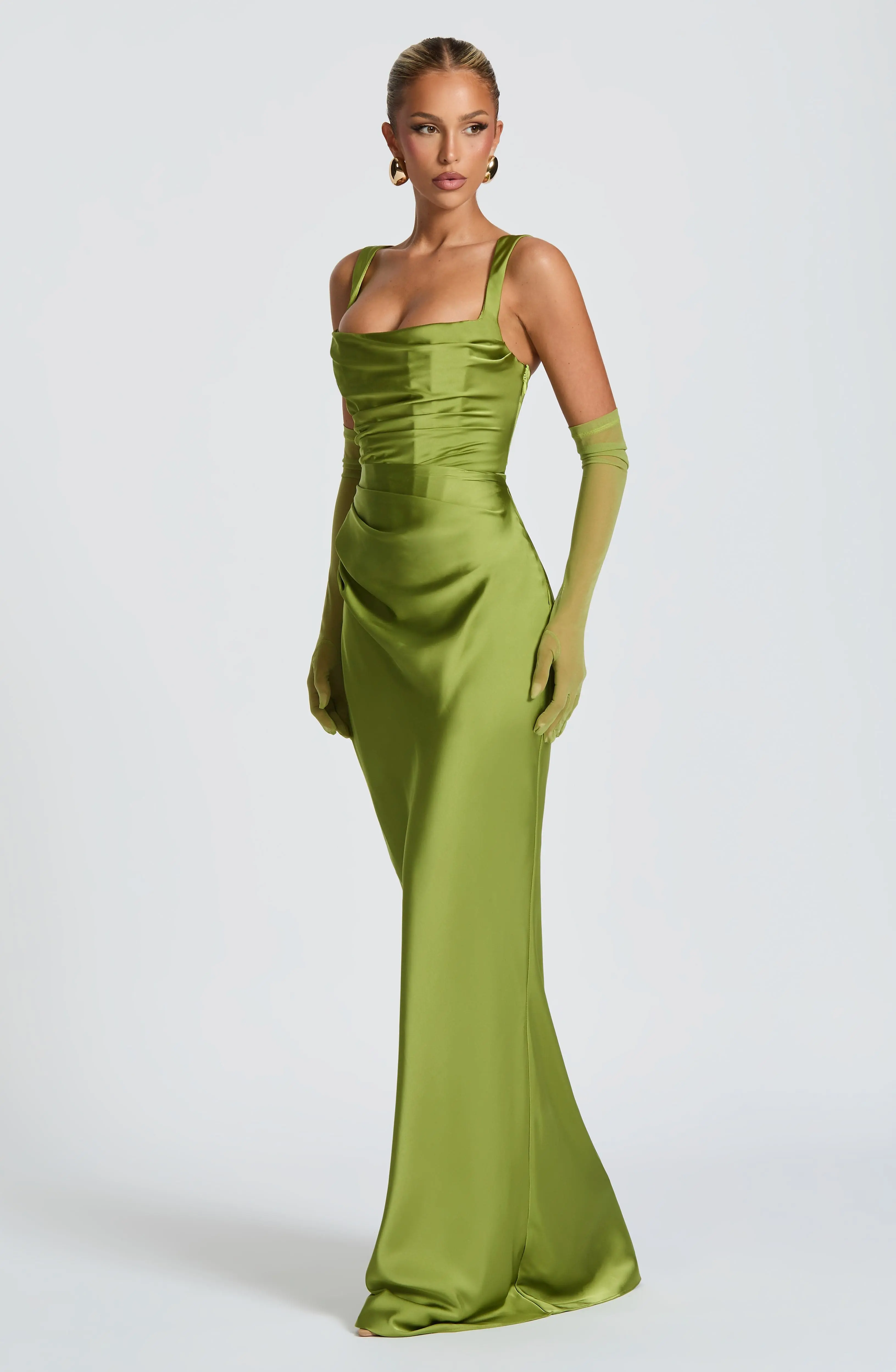 Calanthe Maxi Dress - Olive - Image 6