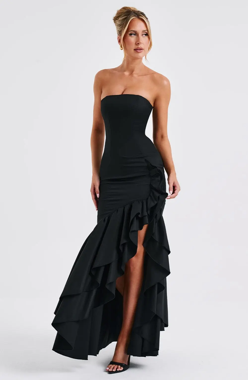 Angelina Maxi Dress - Black - Image 4