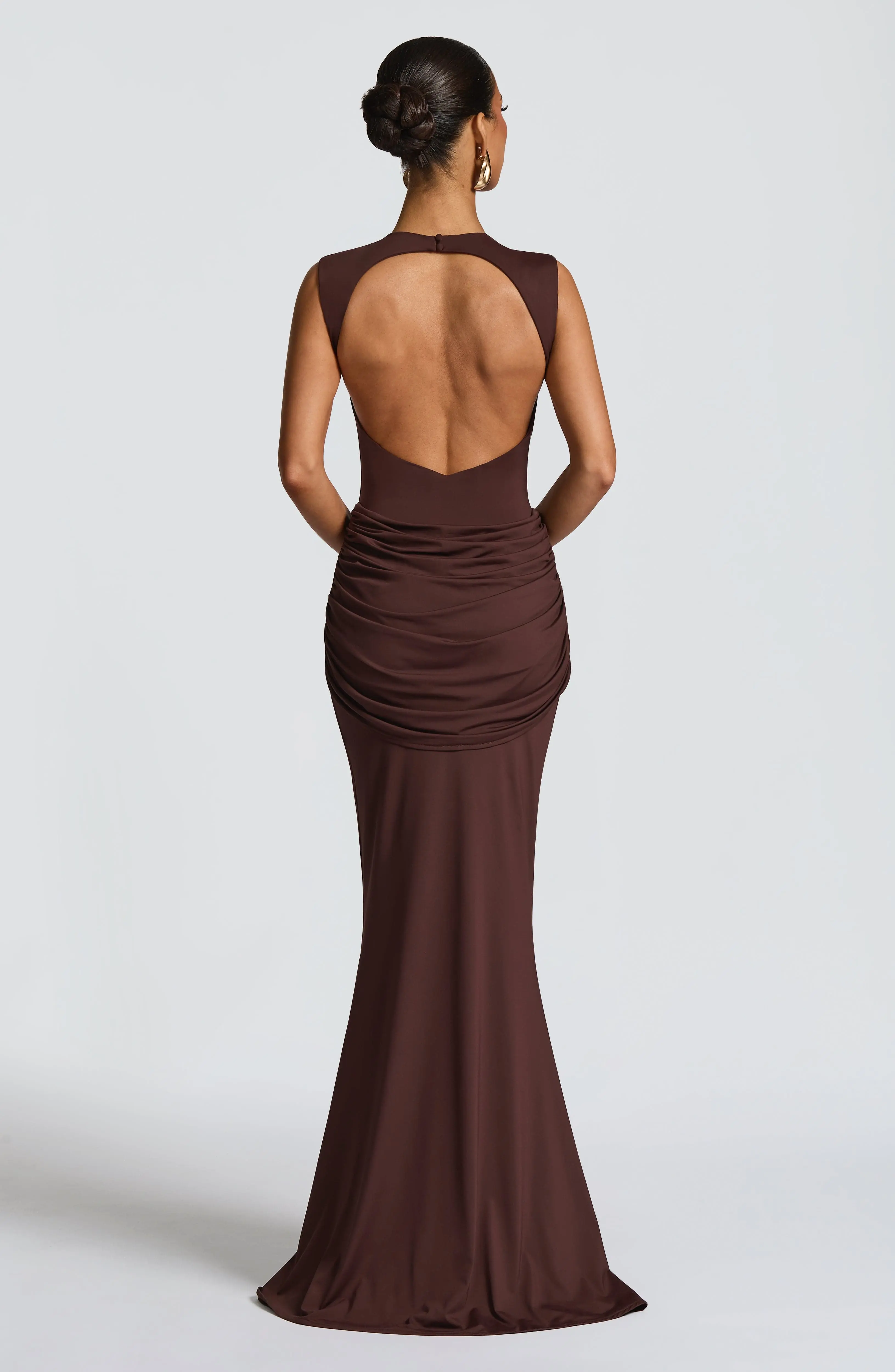 Lorenza Maxi Dress - Plum Brown - Image 2