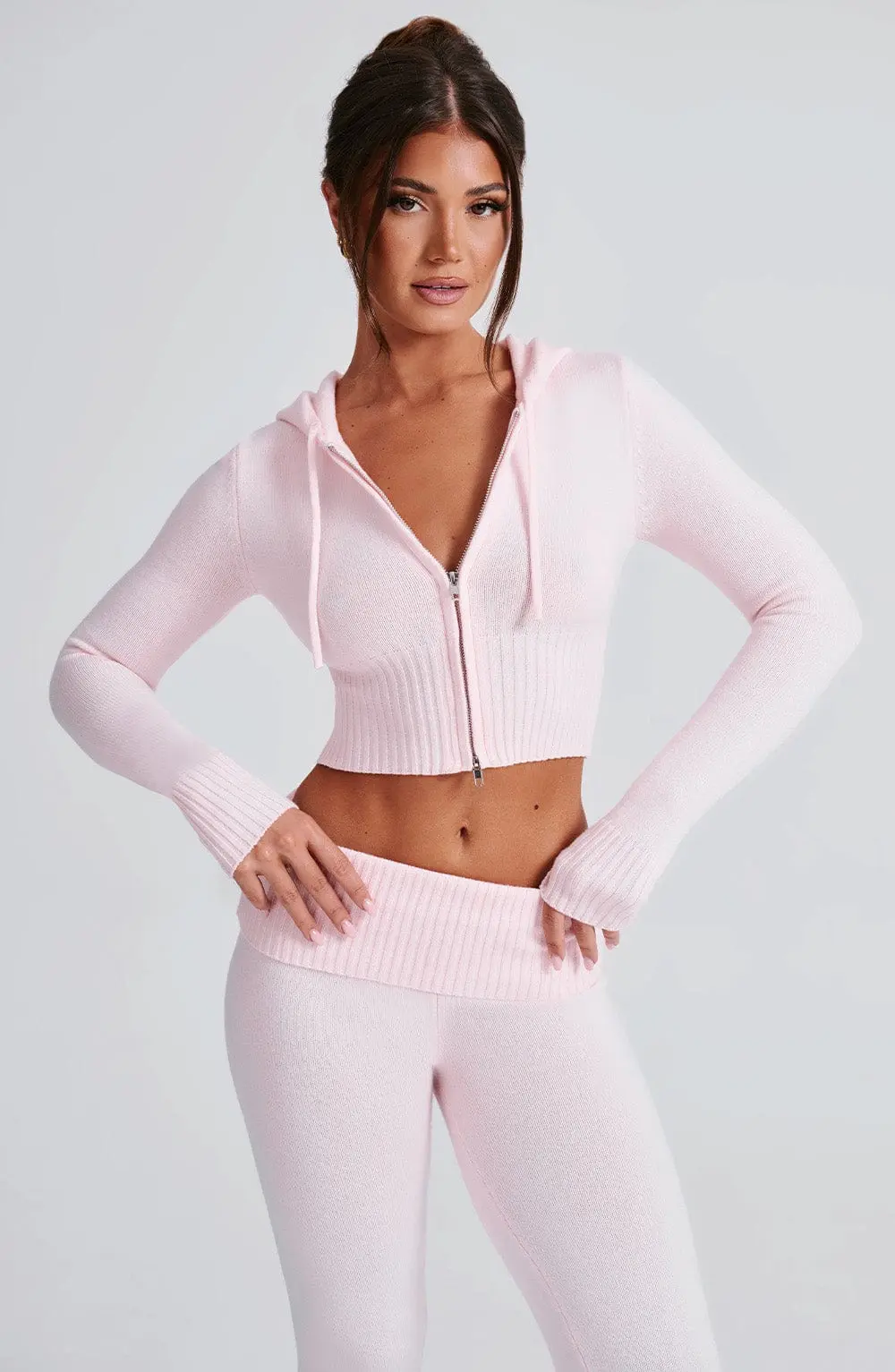 Portia Knit Hoodie - Pink - Image 26