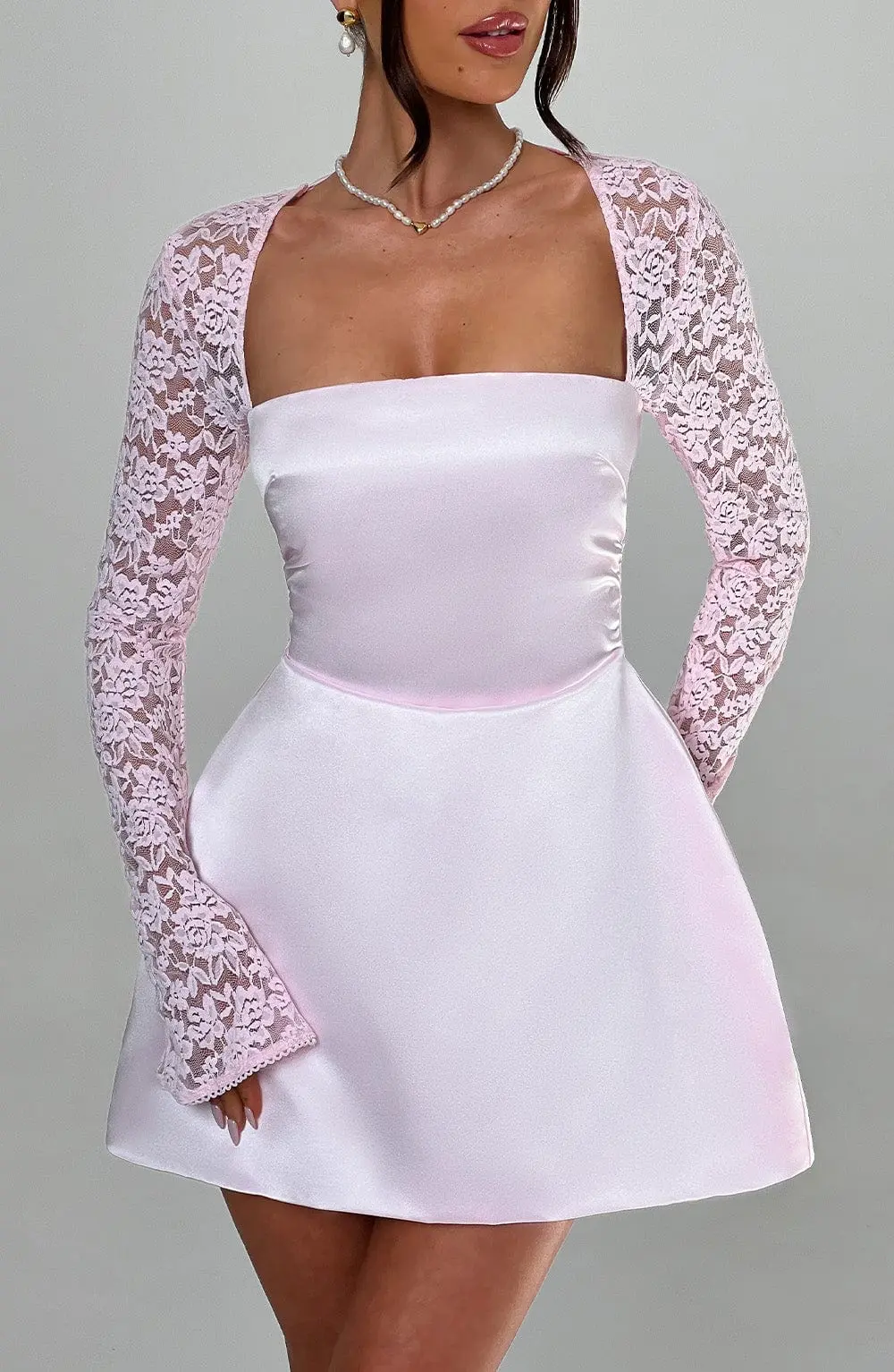 Sadie Mini Dress - Blush - Image 8