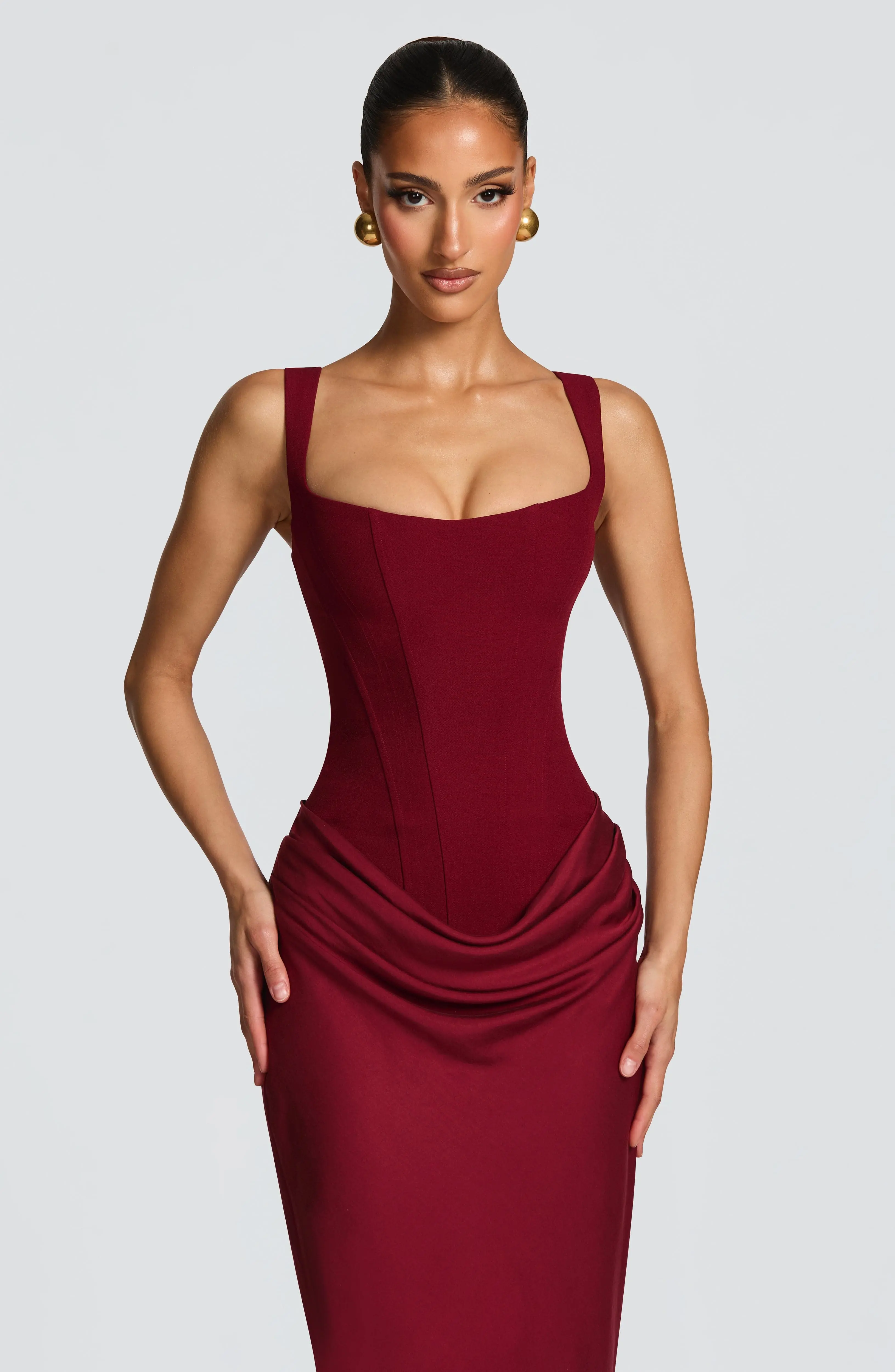 Cornelia Maxi Dress - Burgundy - Image 6