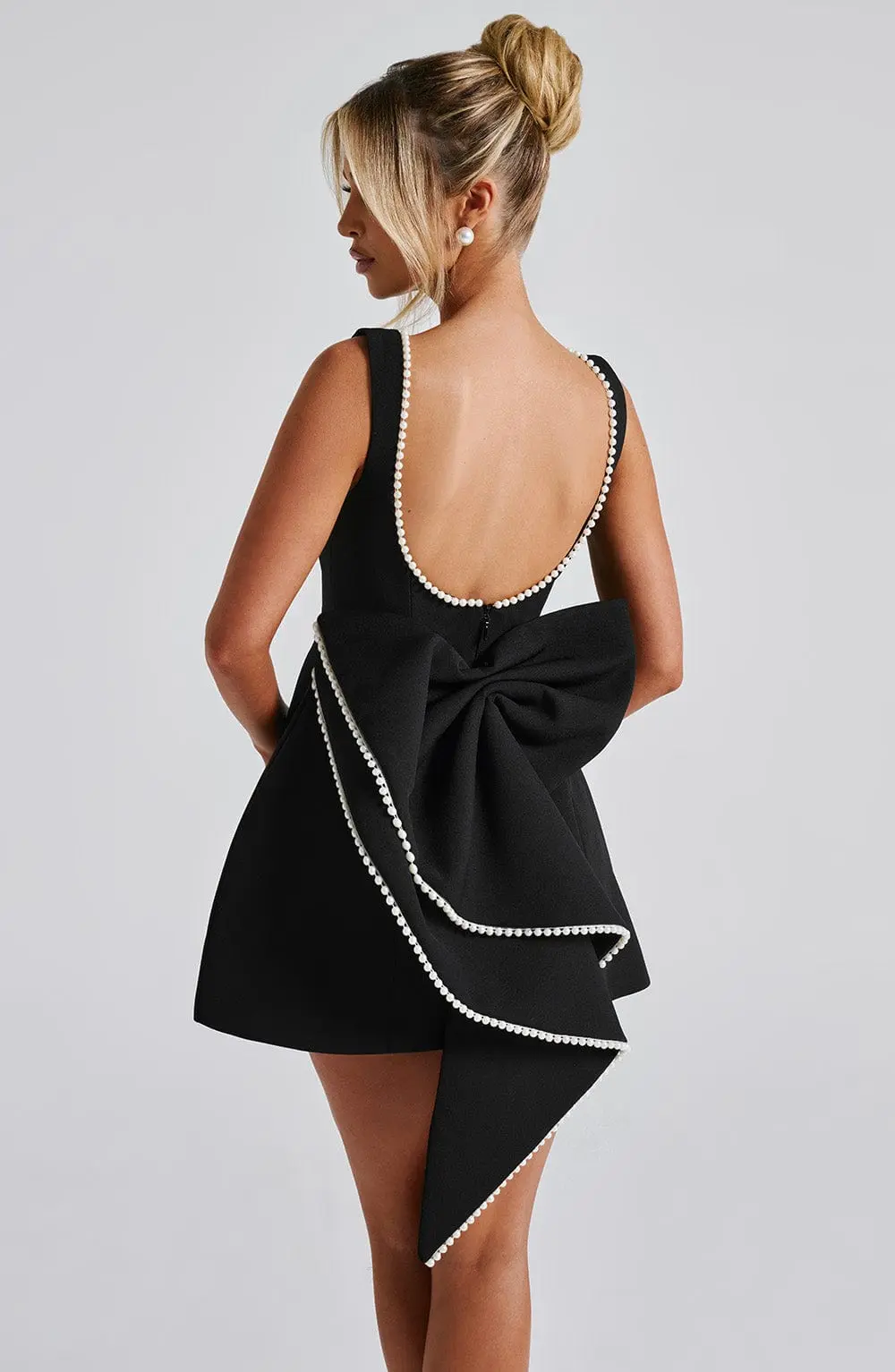 Carrie Mini Dress - Black - Image 7