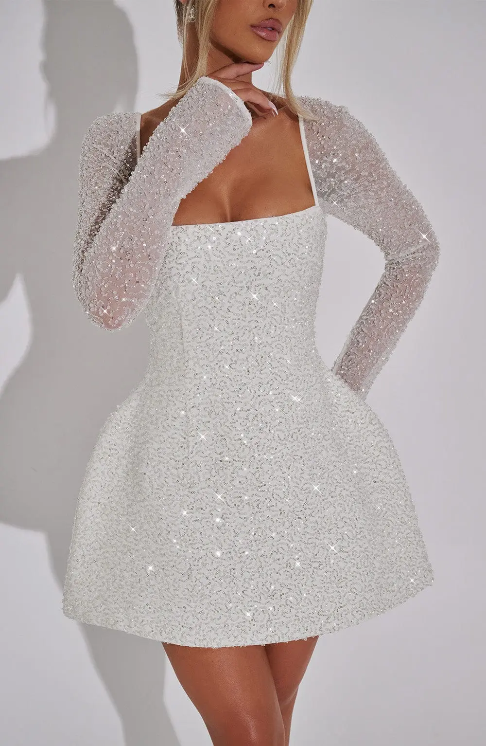 Annabelle Mini Dress - Ivory - Image 8