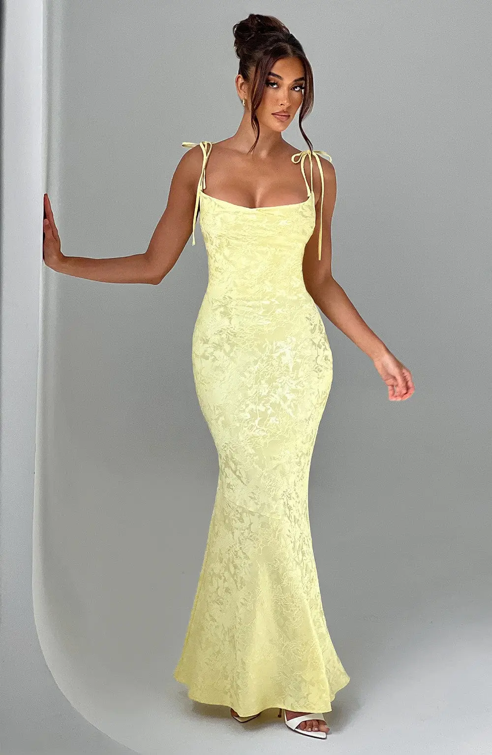 Whitney Maxi Dress - Lemon - Image 9