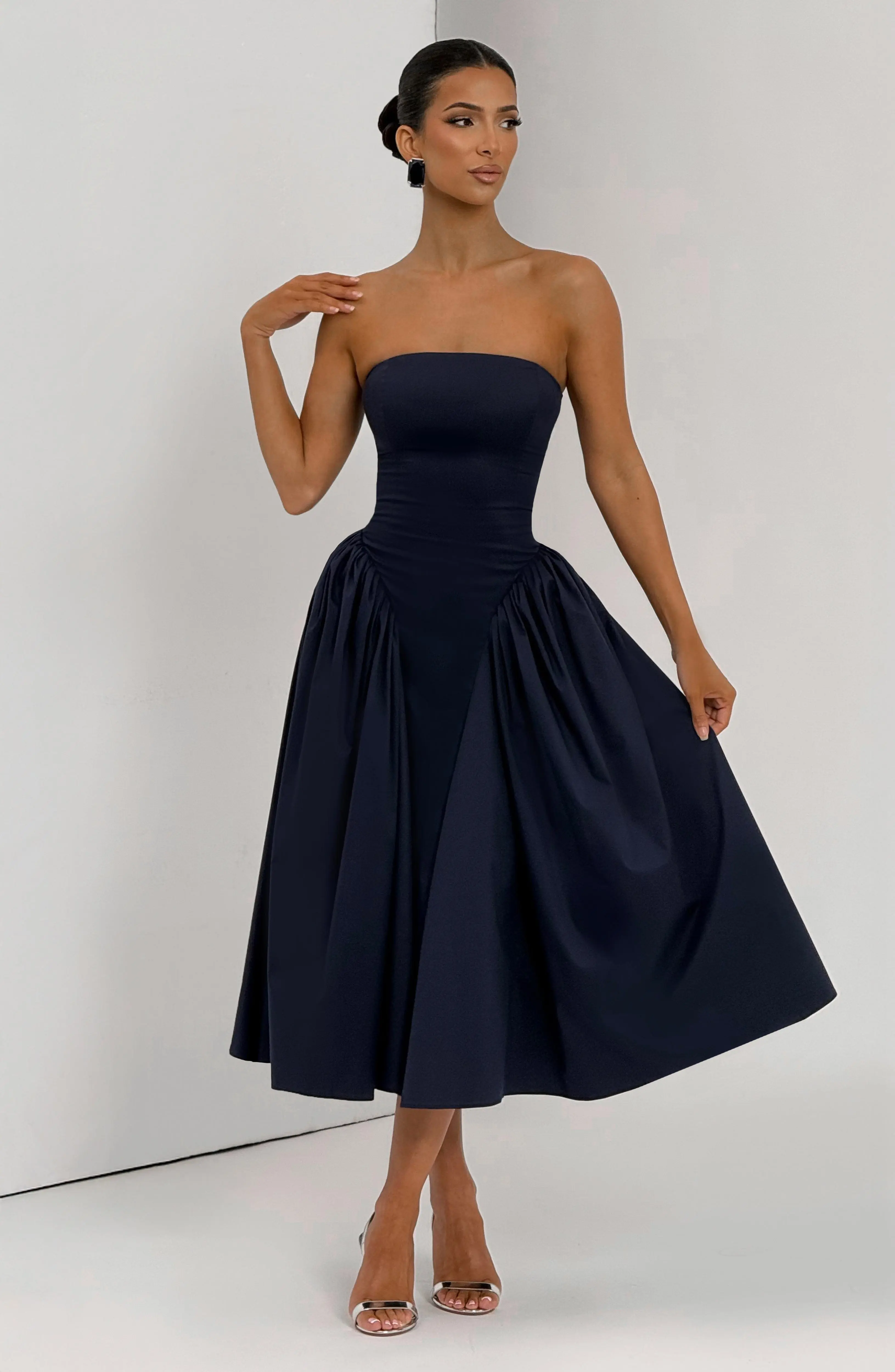 Darla Midi Dress - Navy - Image 7