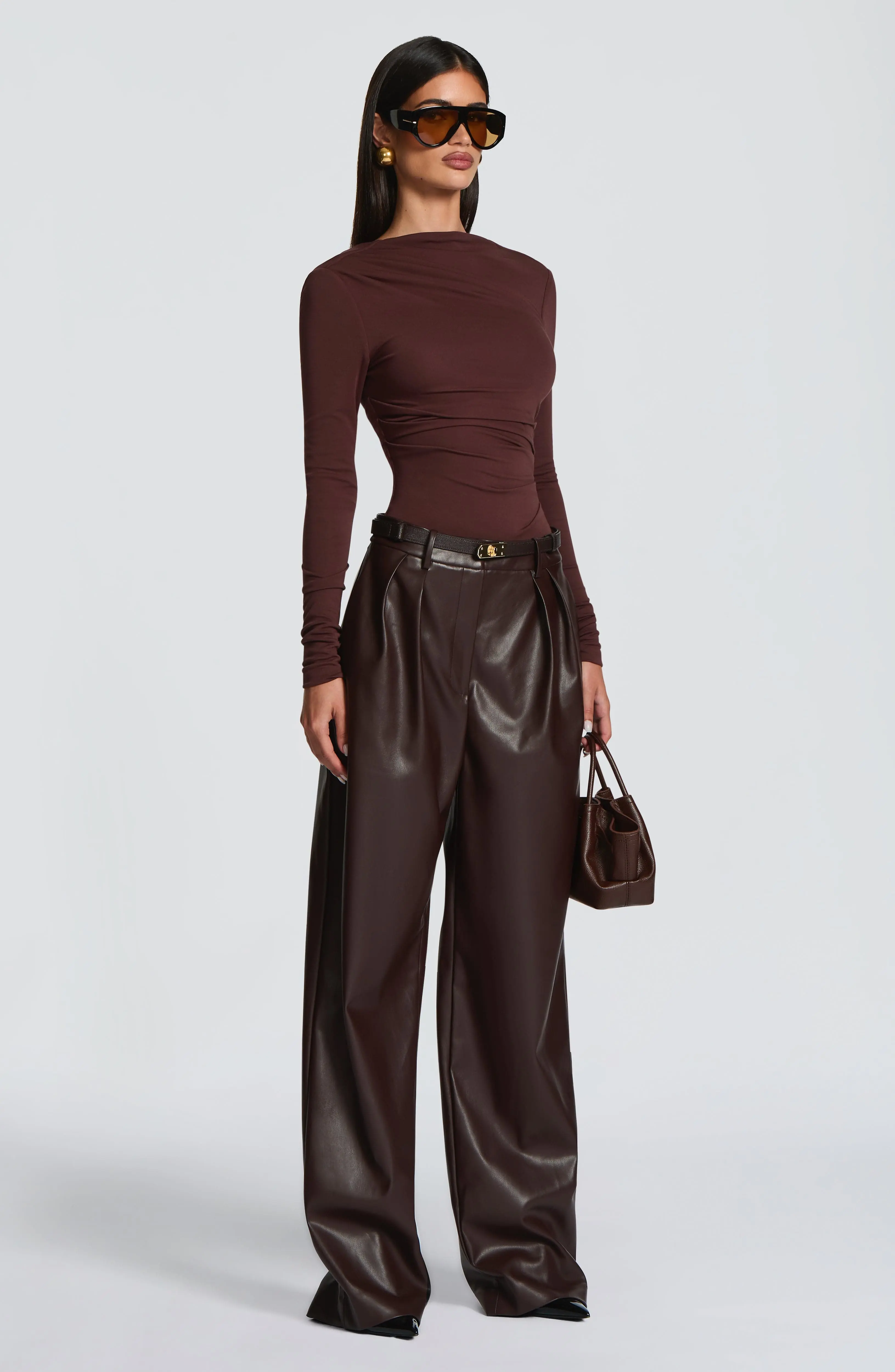 Glenda Pants - Plum Brown - Image 5