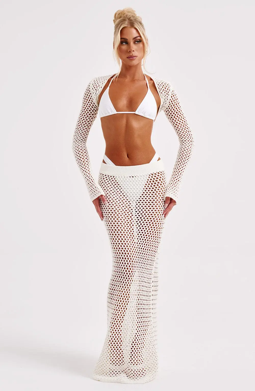Riella Maxi Skirt - White - Image 2