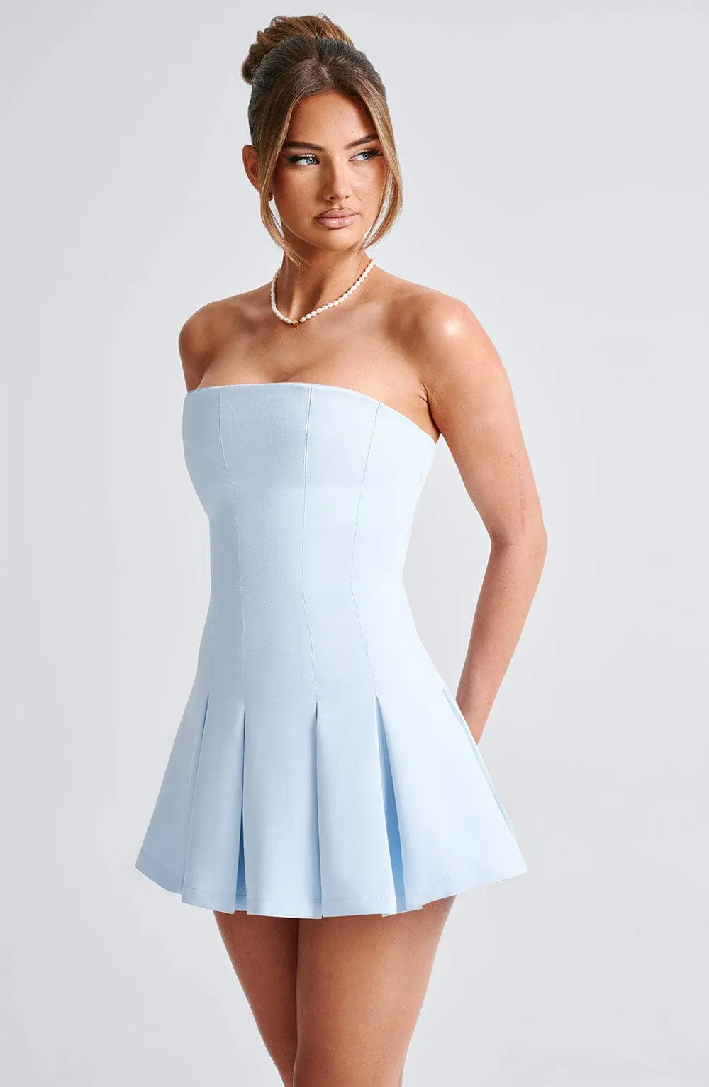 Bryony Mini Dress - Blue - Image 4