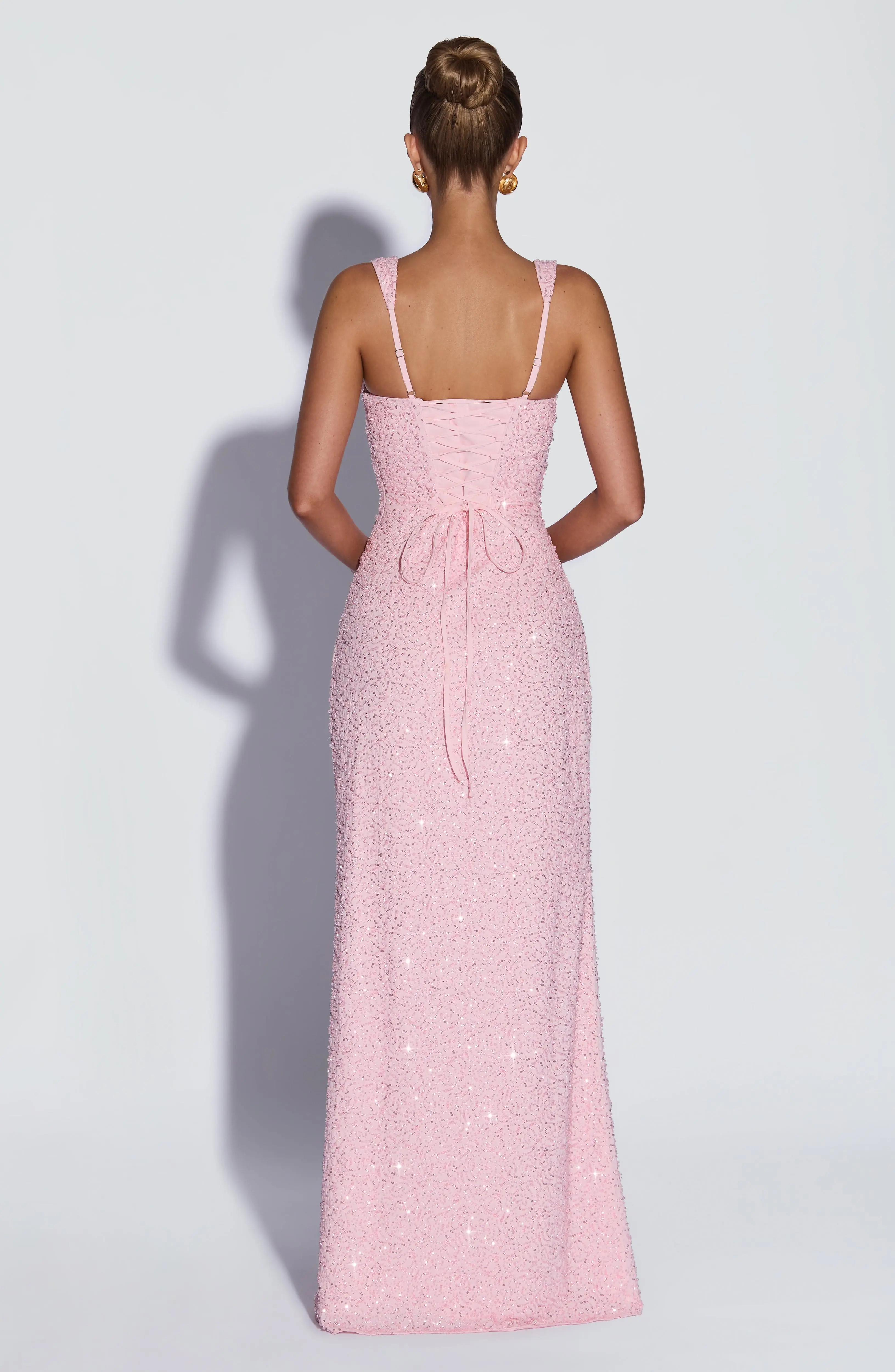 Calanthe Maxi Dress - Blush Sparkle - Image 2