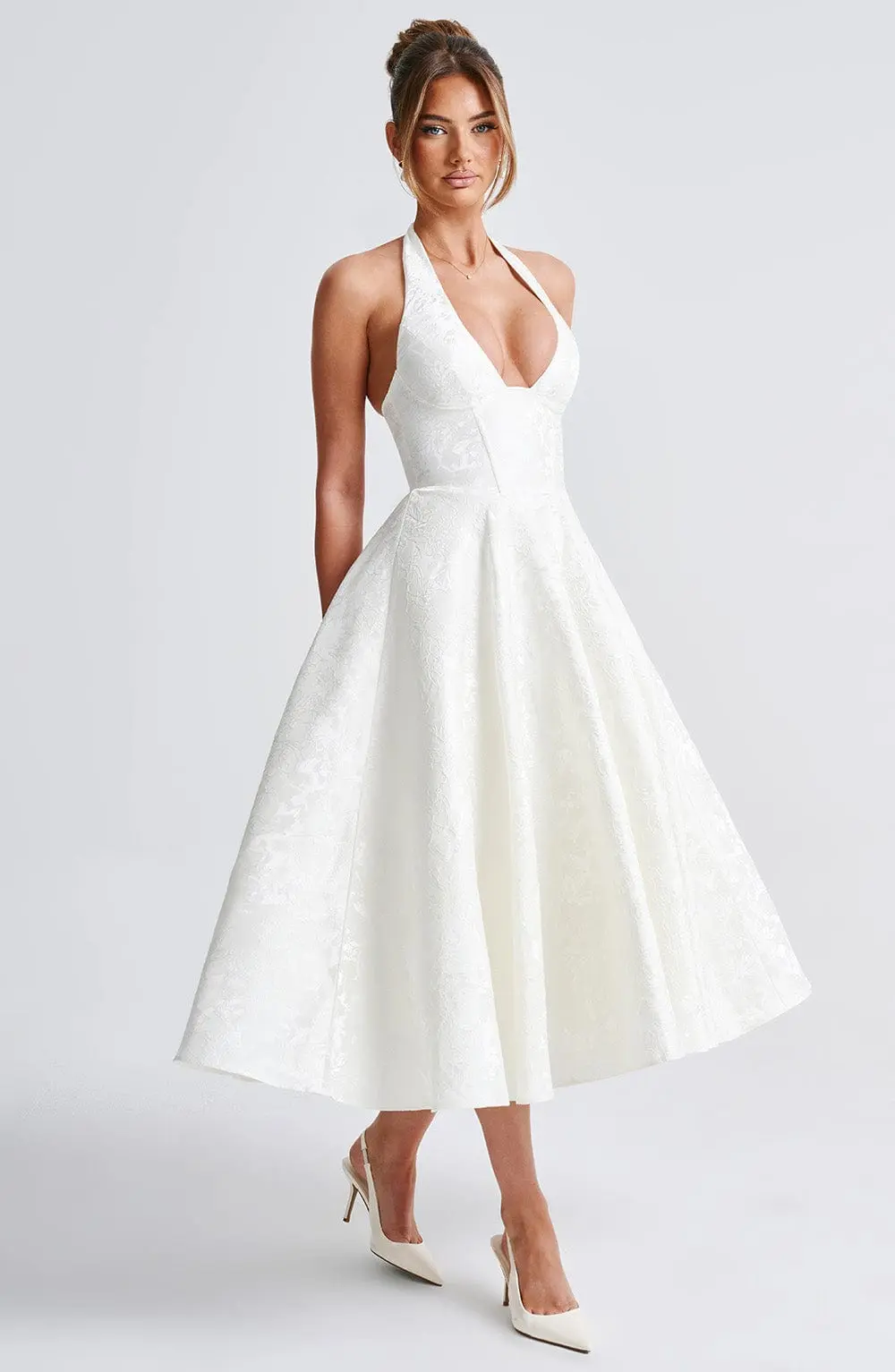 Effie Midi Dress - Ivory - Image 14