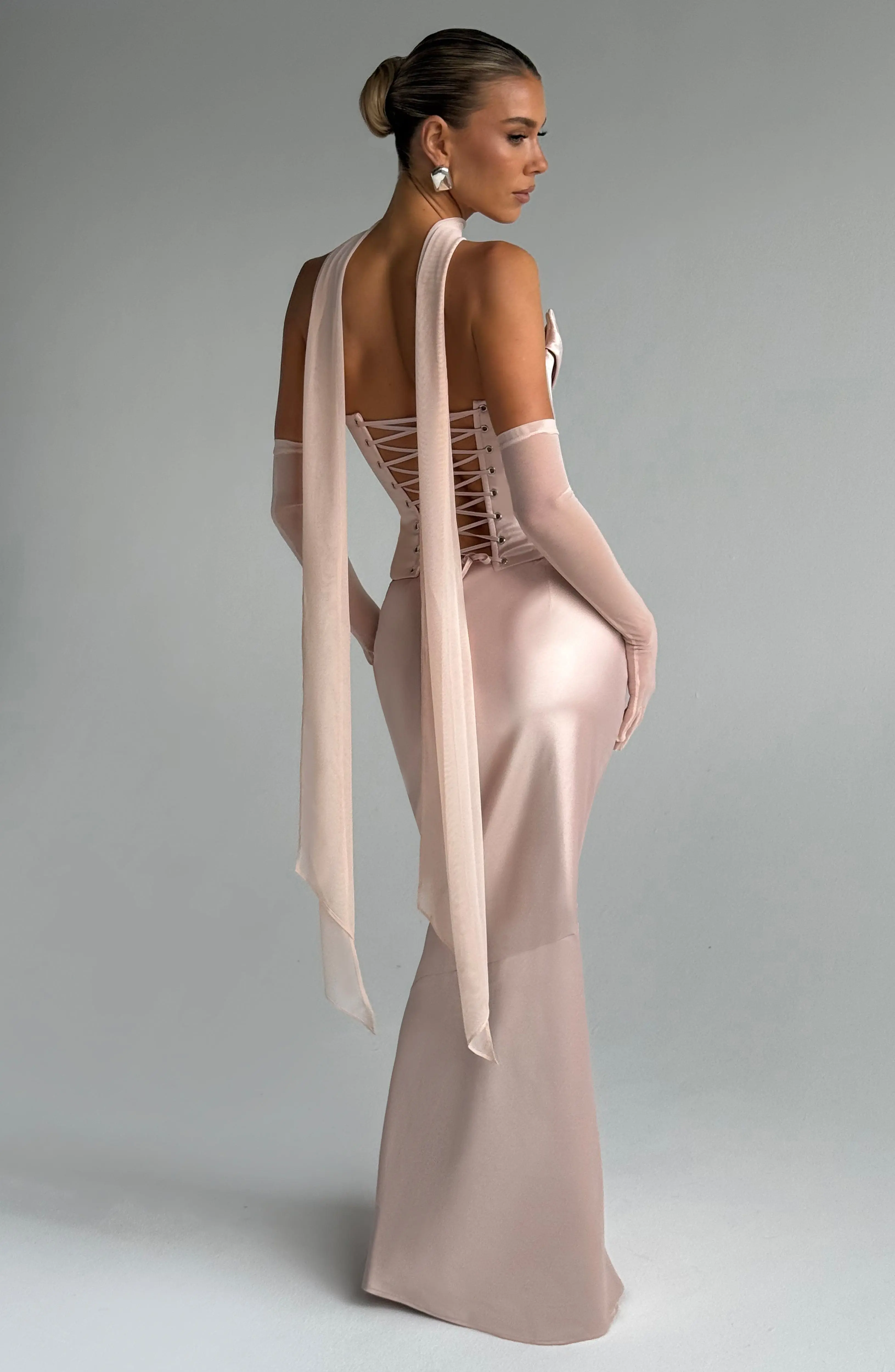 Bernadette Maxi Skirt - Soft Peach - Image 3