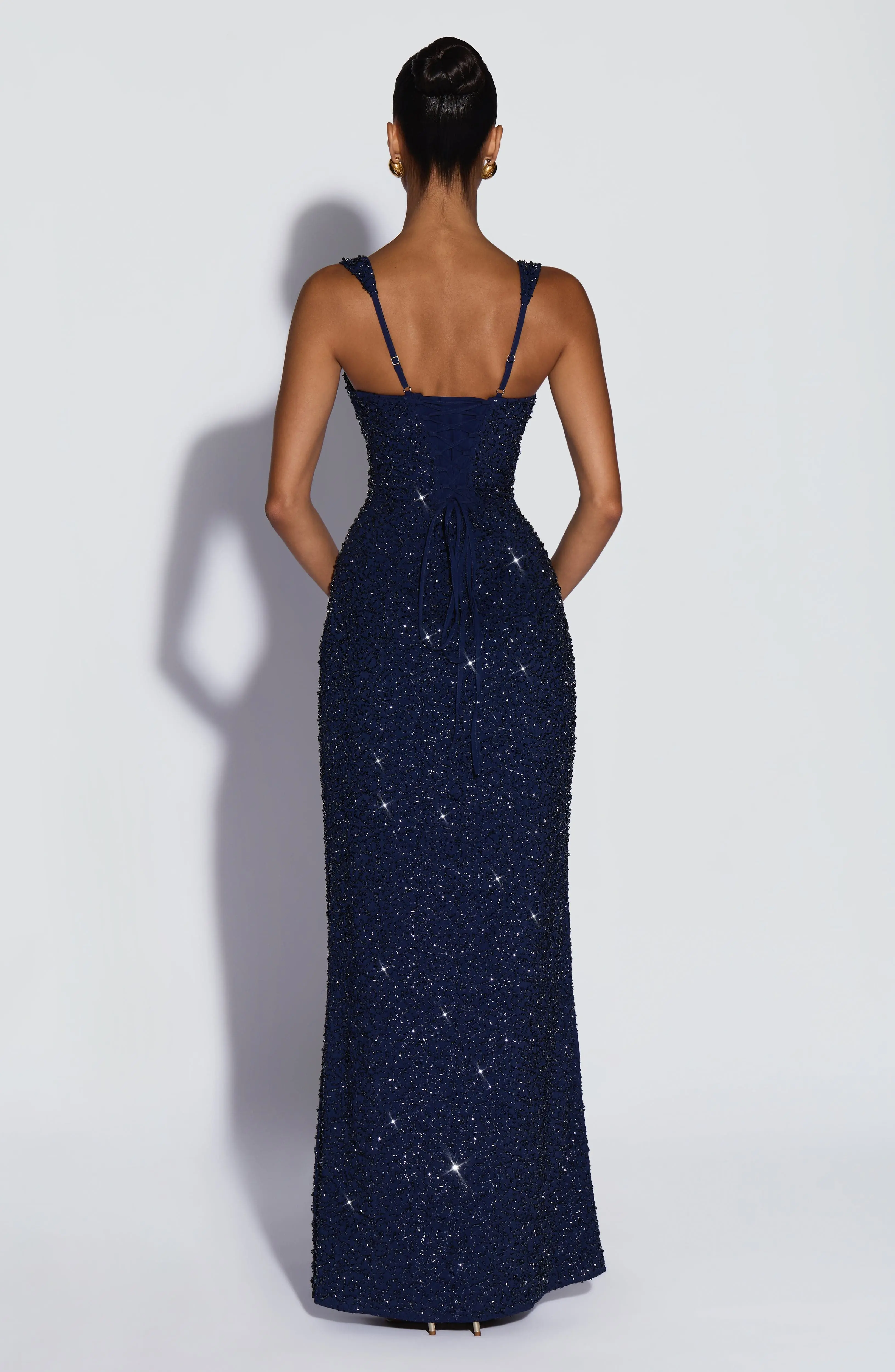 Calanthe Maxi Dress - Navy Sparkle - Image 2