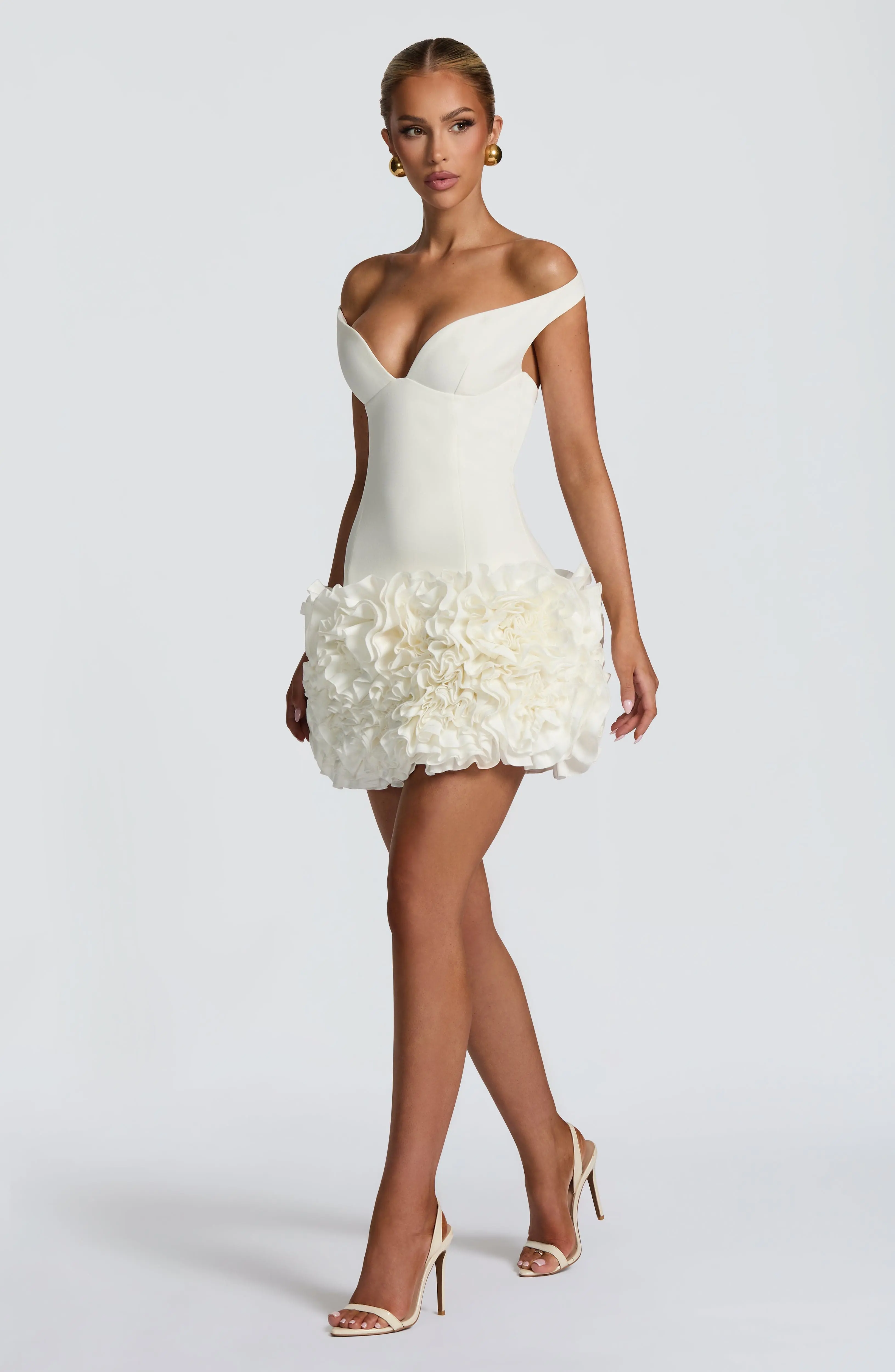 Aveta Mini Dress - Ivory - Image 3