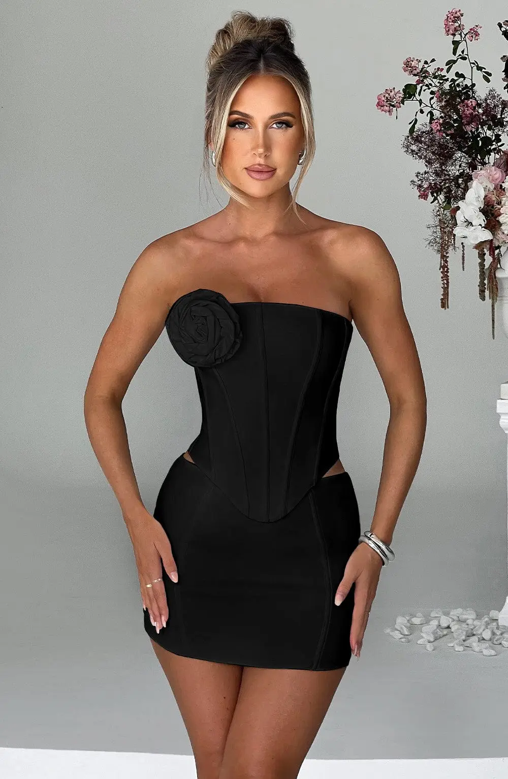 Jacquie Mini Skirt - Black - Image 2