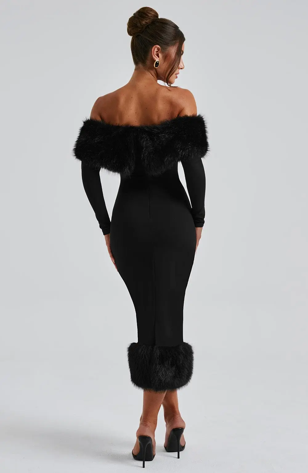 Vittoria Midi Dress-Black - Image 7