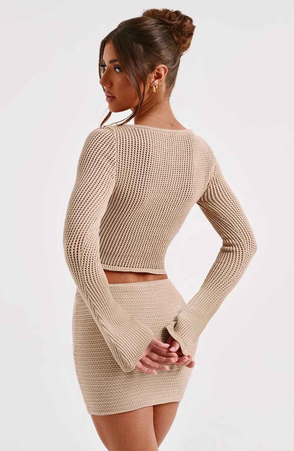 Sabrina Mini Skirt - Beige - Image 3