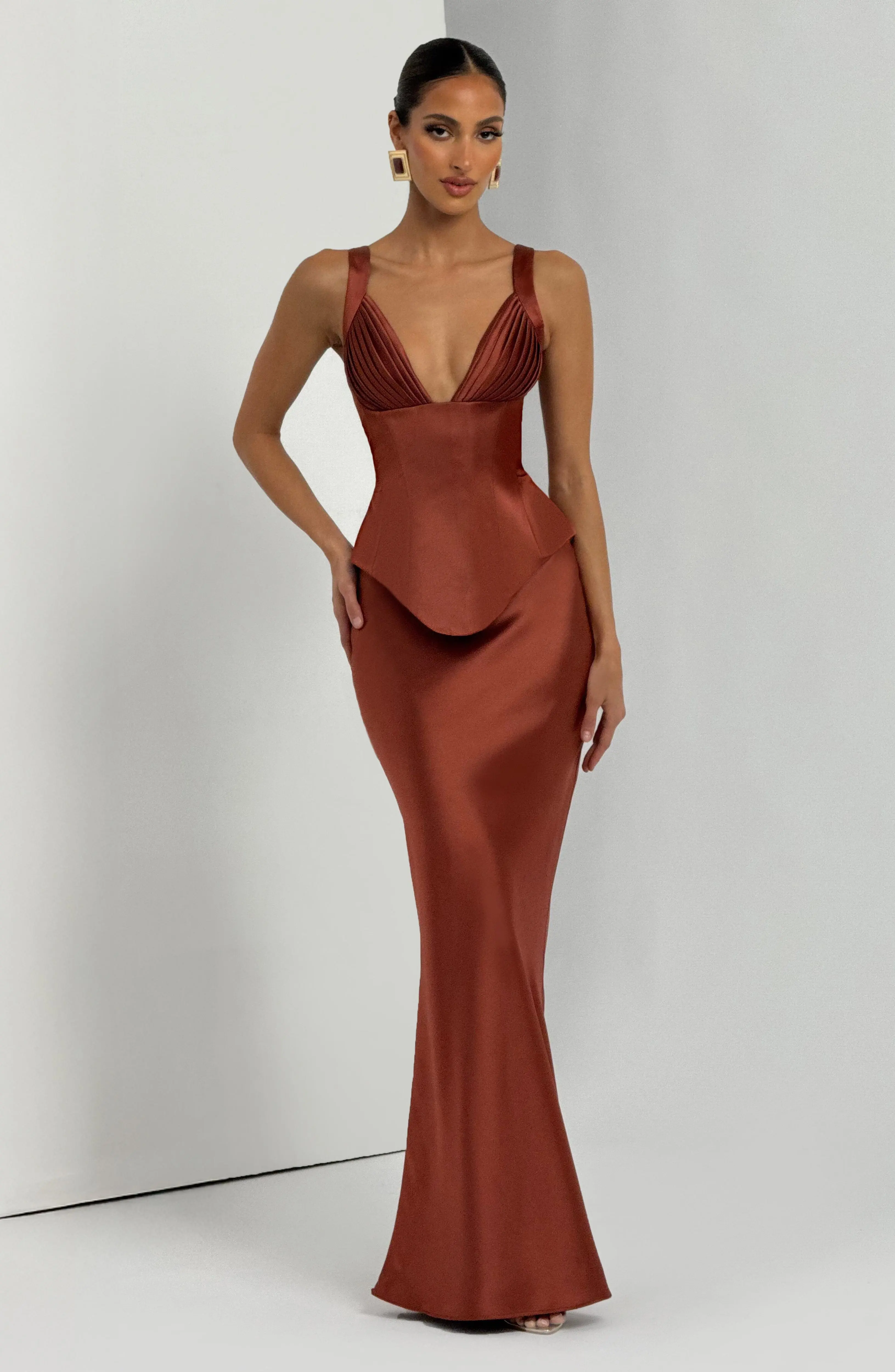 Atlanta Maxi Skirt - Rust - Image 4