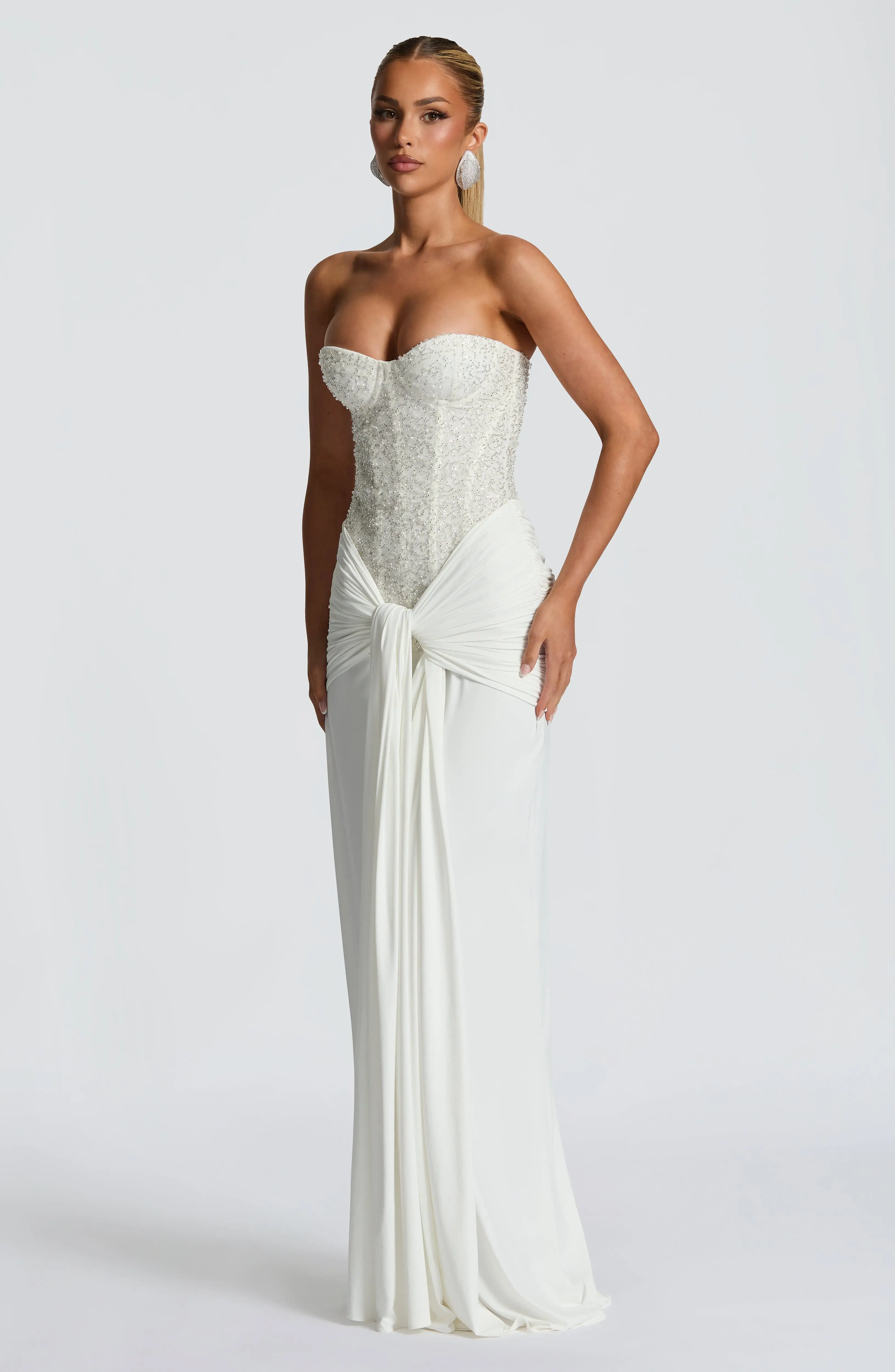 Carina Maxi Dress - Ivory - Image 9