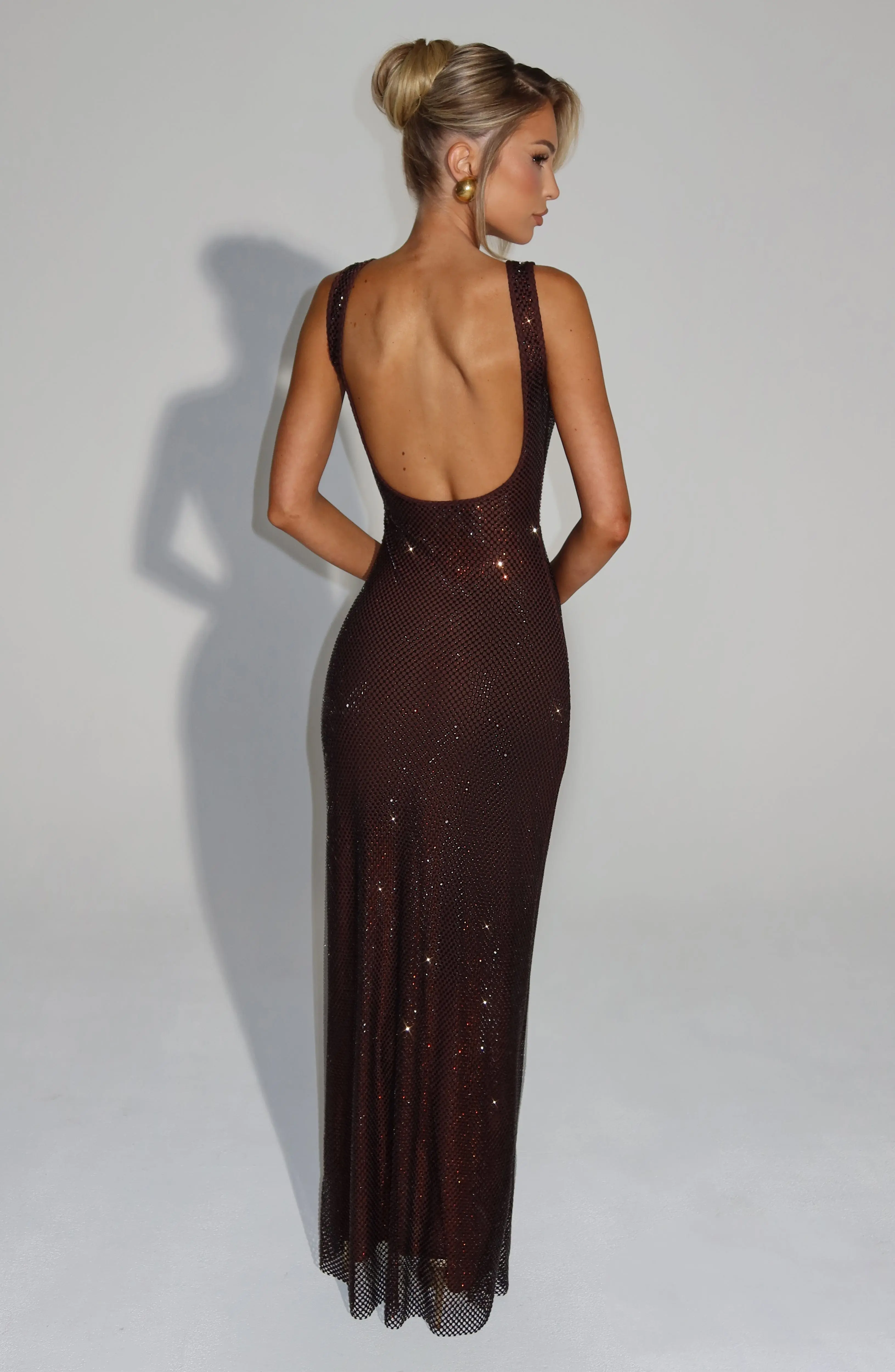Petra Maxi Dress - Plum Brown - Image 2
