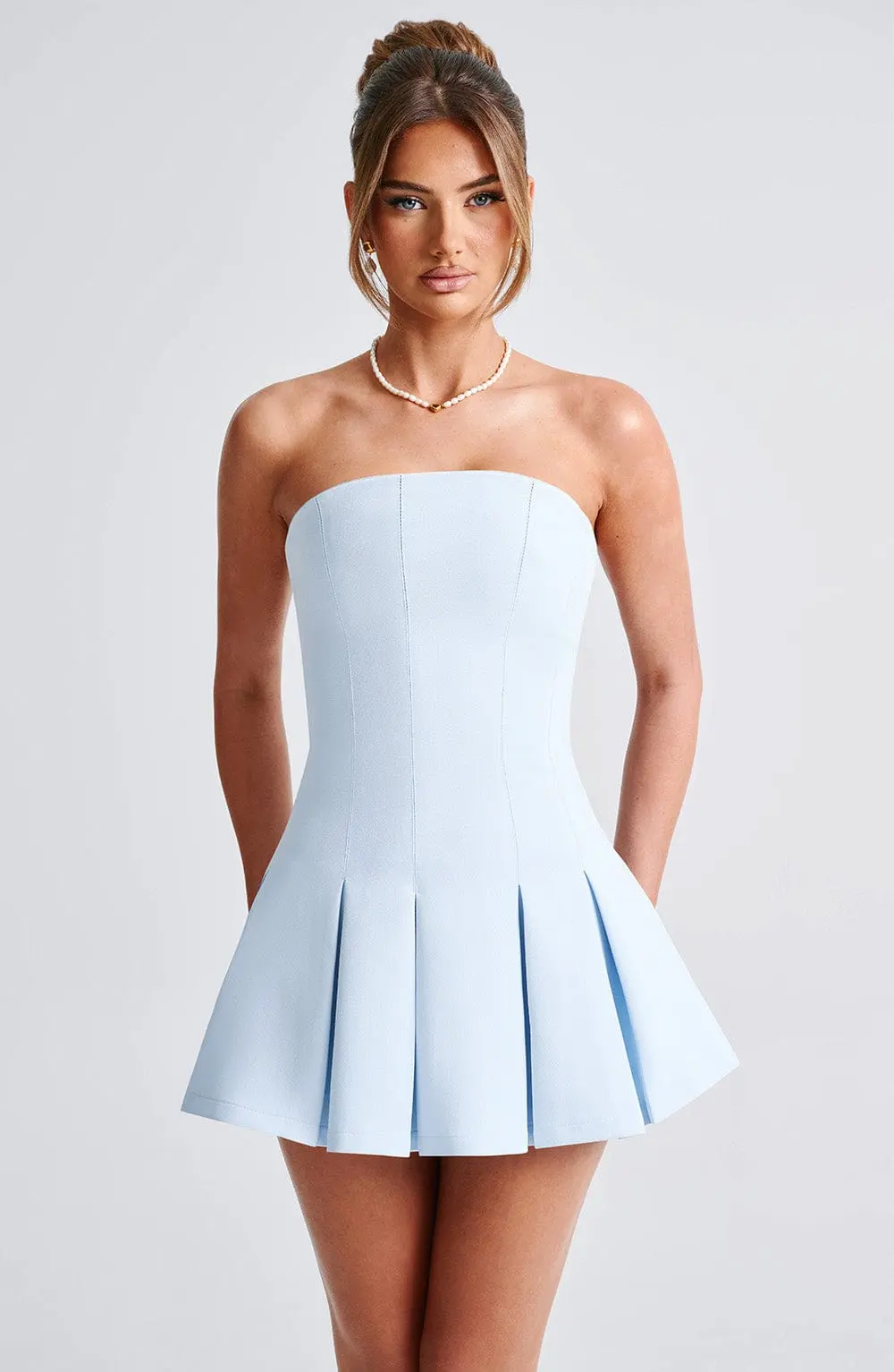 Bryony Mini Dress - Blue - Image 8
