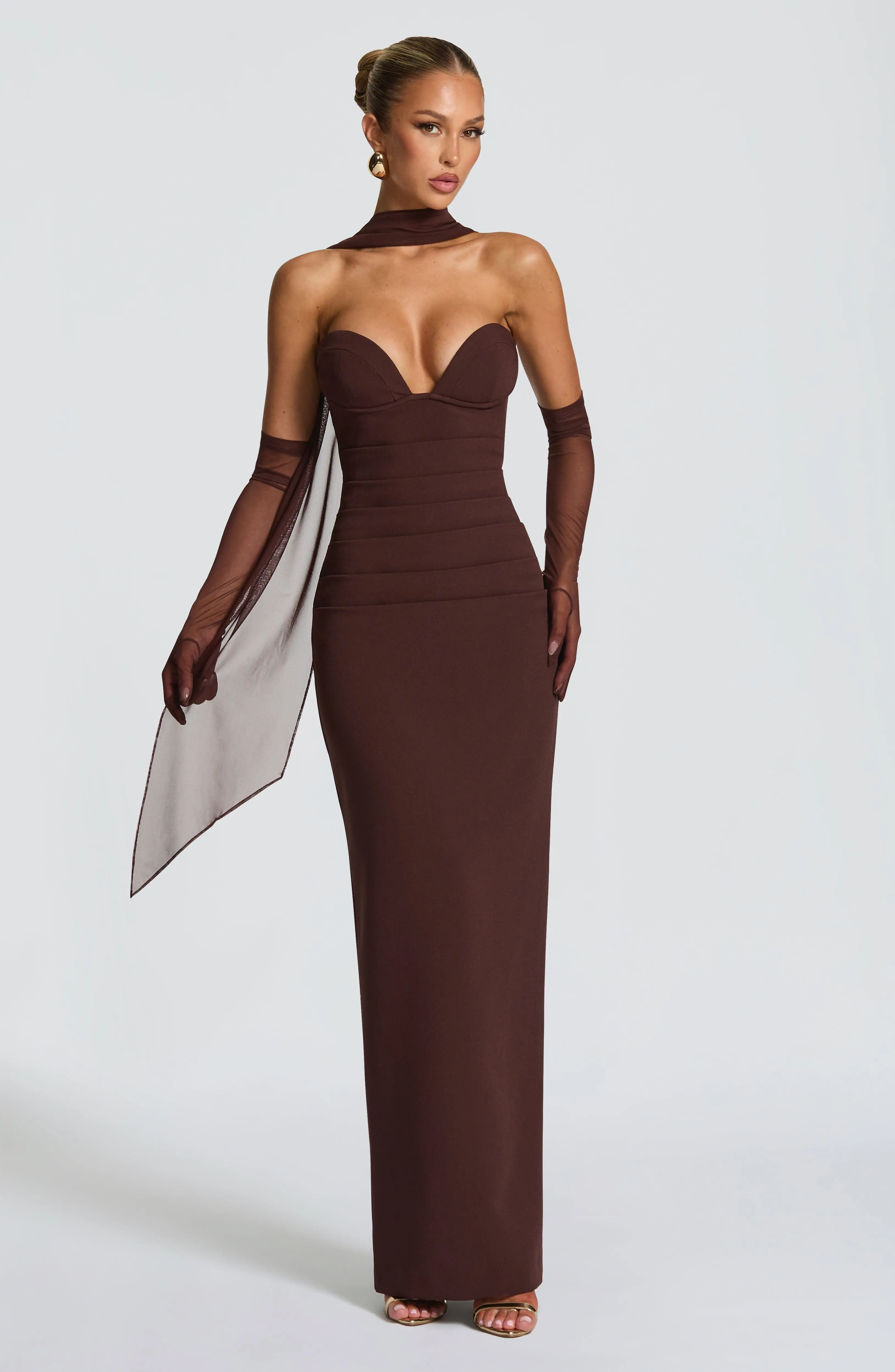 Lindsey Maxi Dress - Plum Brown - Image 2