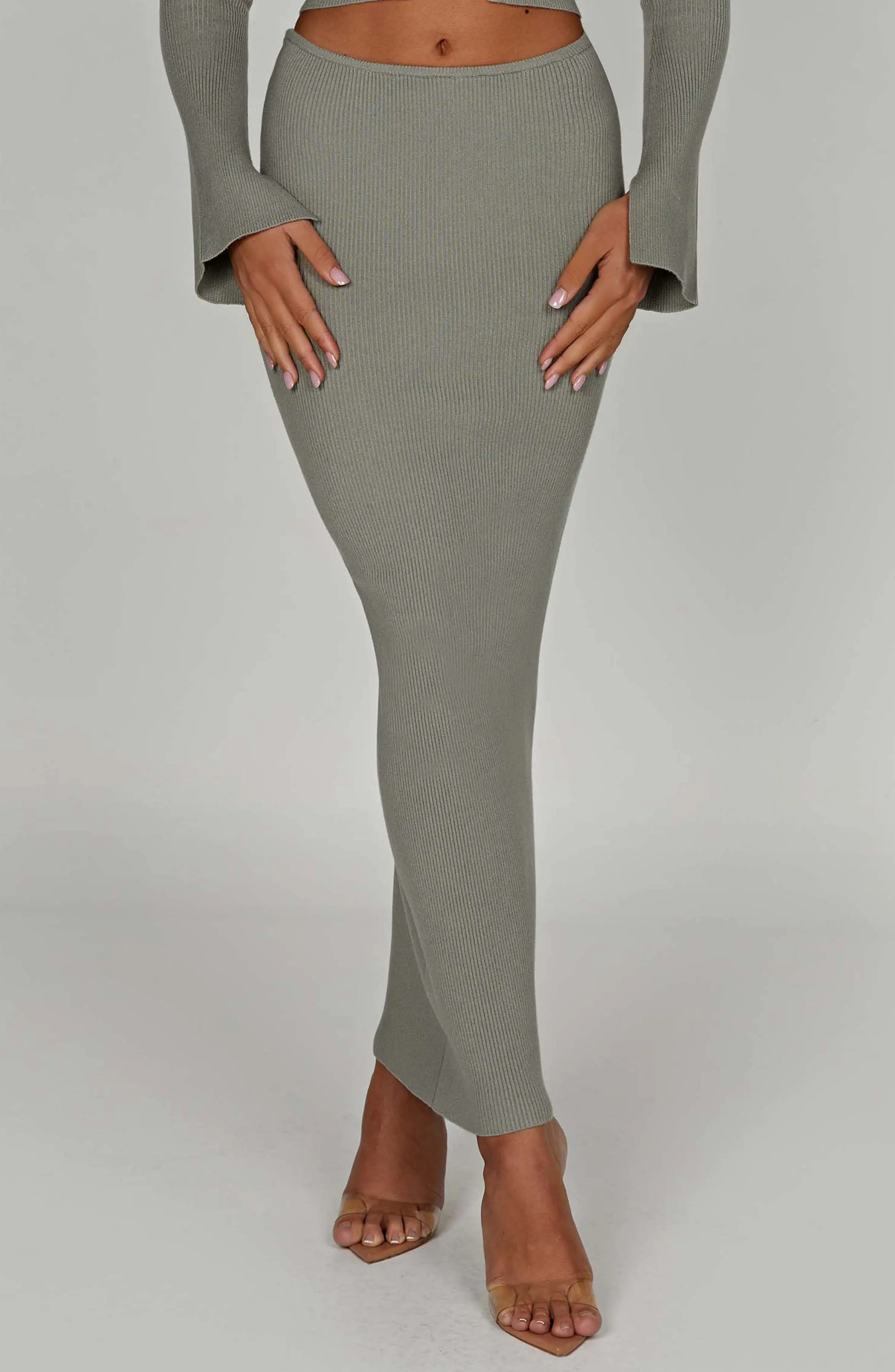 Elia Maxi Skirt - Khaki - Image 2