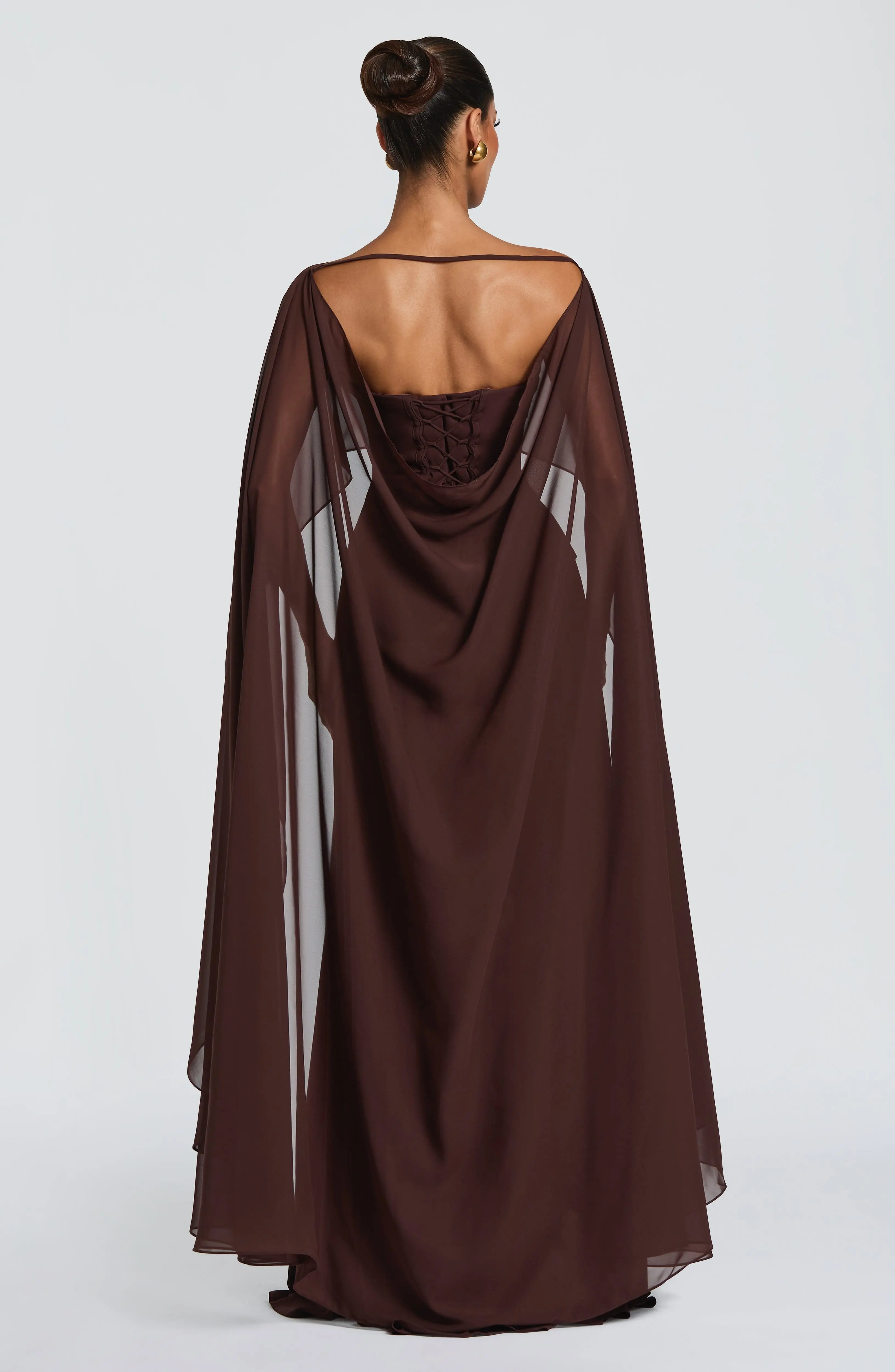 Patricia Maxi Dress - Plum Brown - Image 8