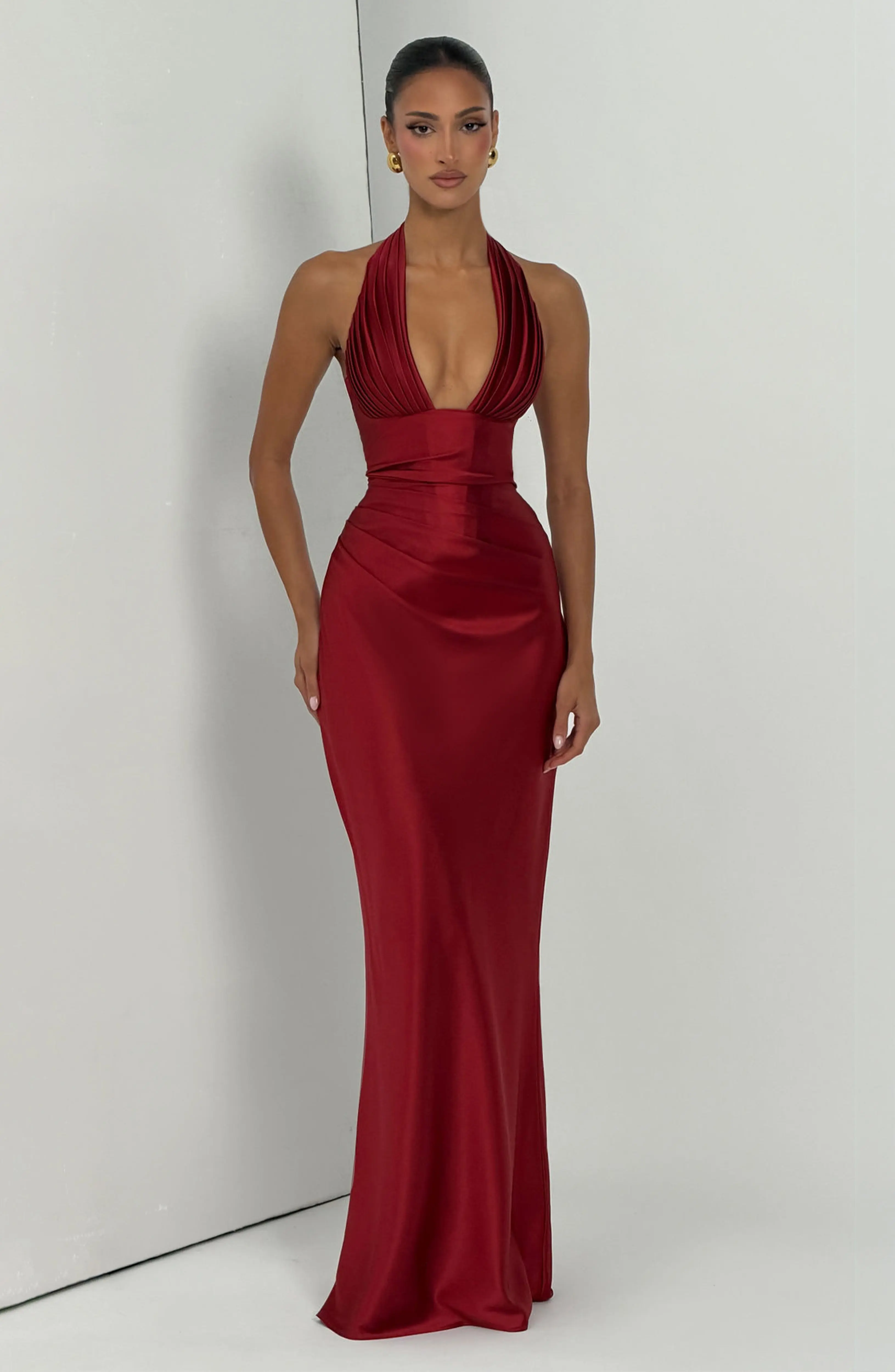 Elowen Maxi Dress - Deep Red - Image 6