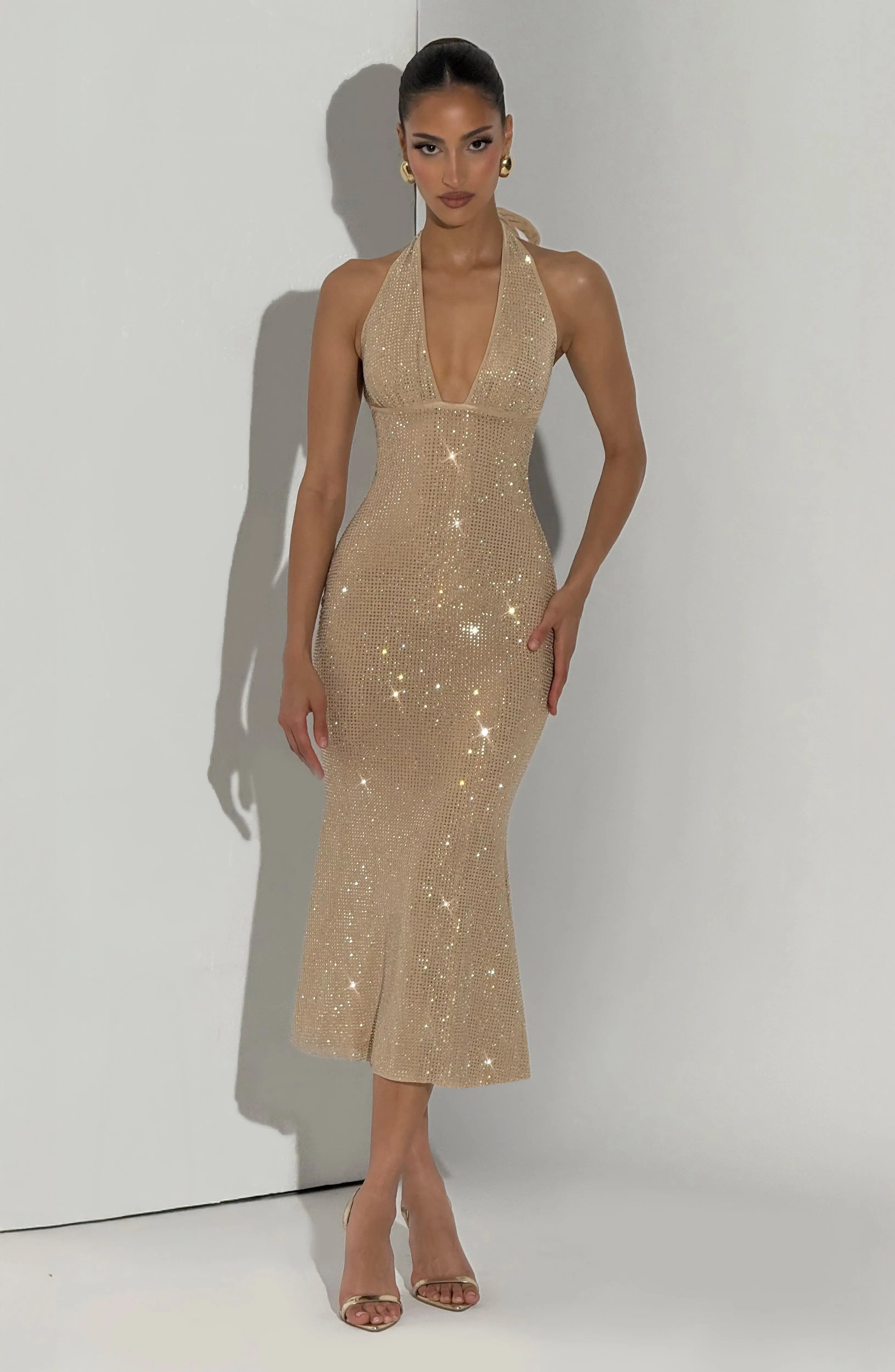 Sonora Midi Dress - Gold - Image 5
