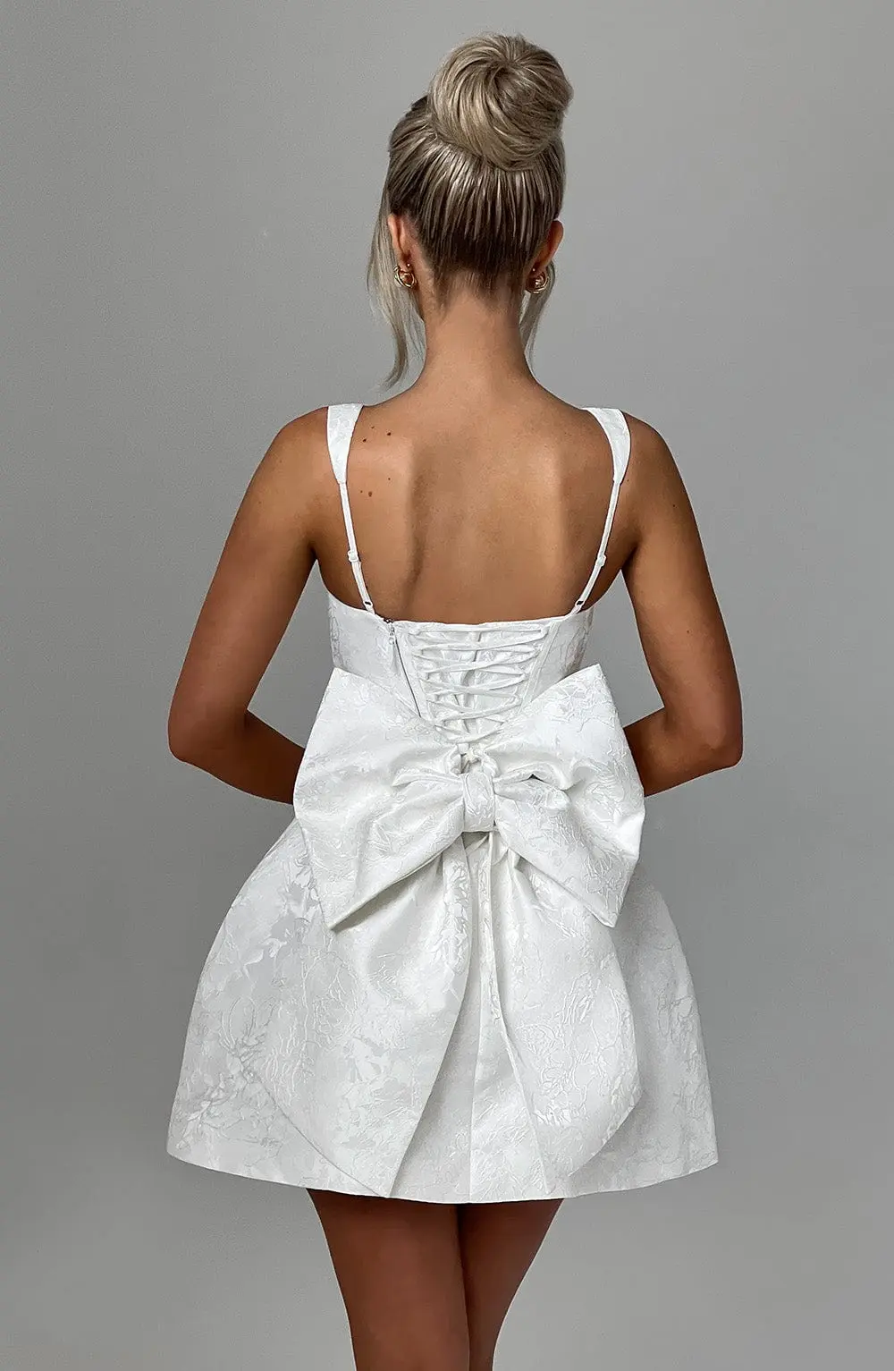 Orla Mini Dress - Ivory - Image 2