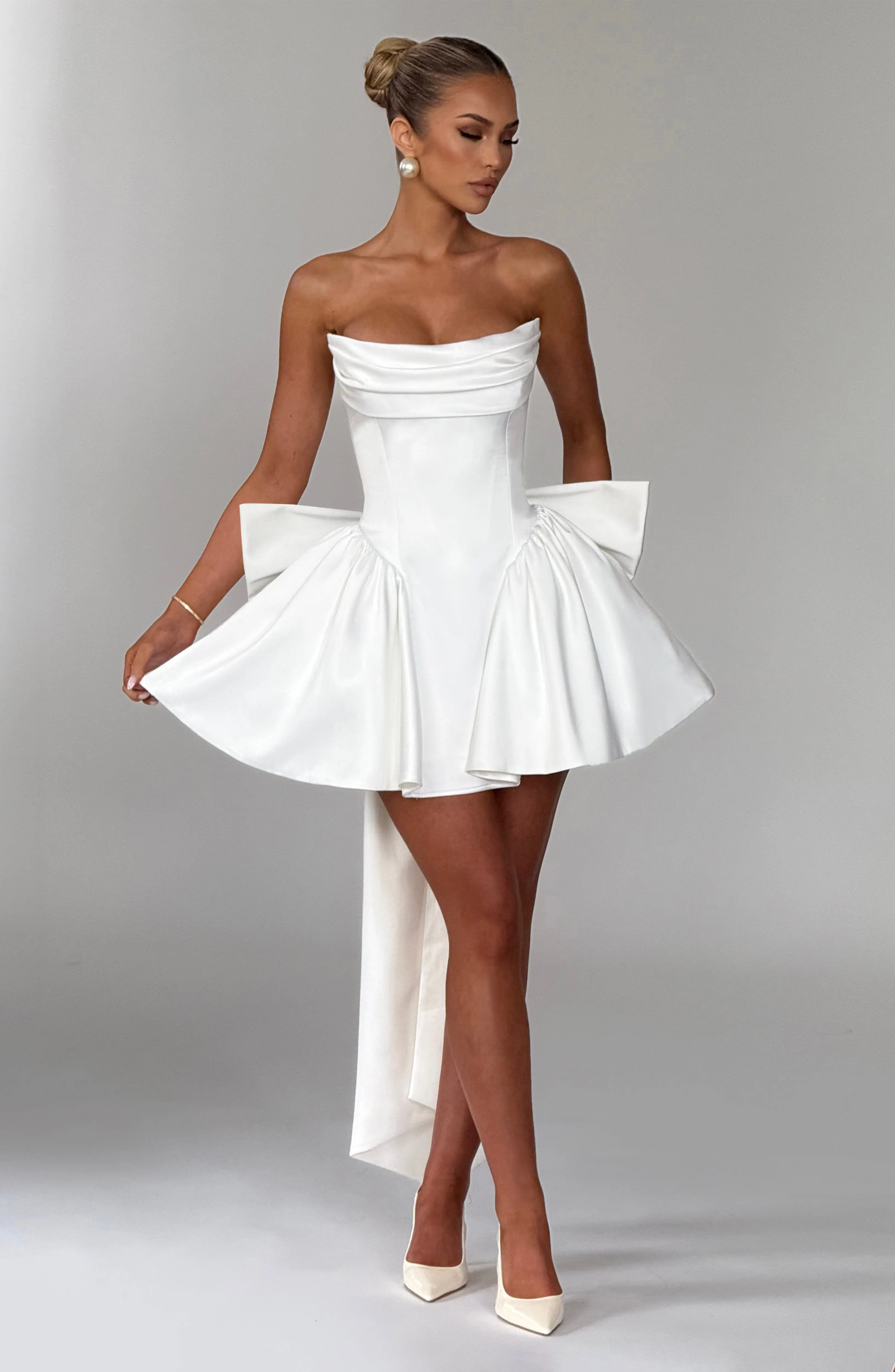 Trinity Mini Dress - Ivory - Image 3