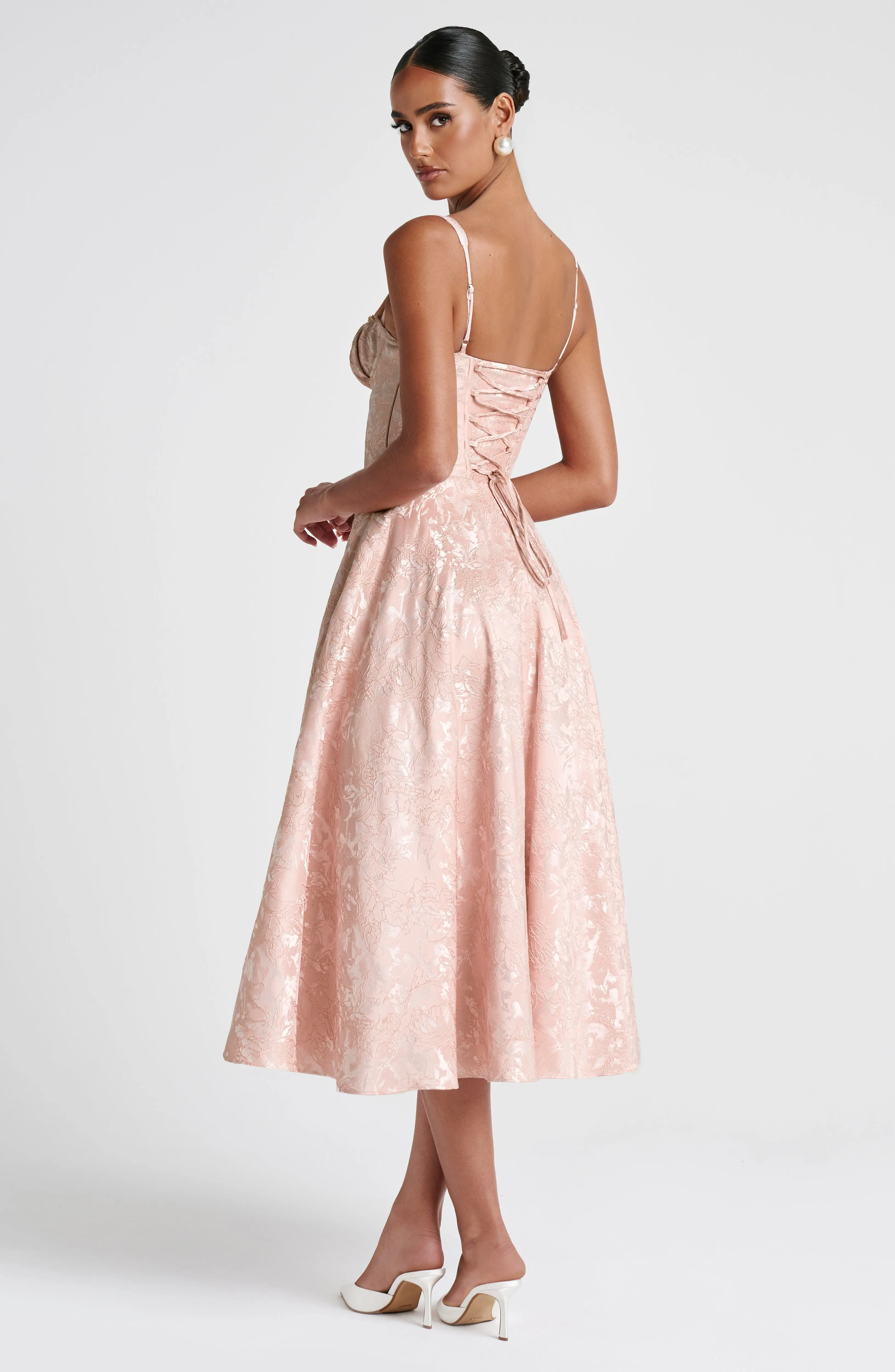 Amity Midi Dress - Soft Peach - Image 7
