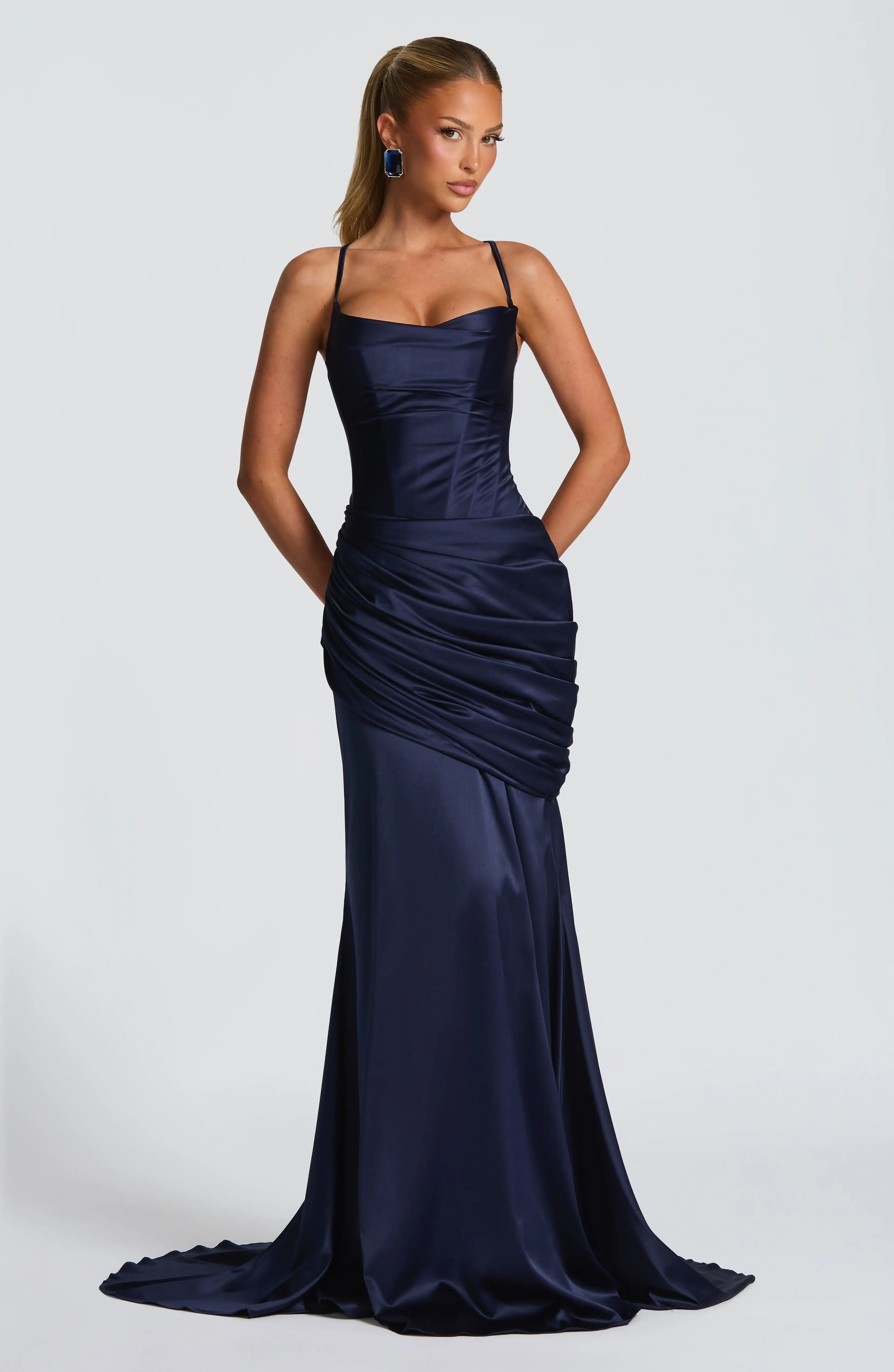 Connie Gown - Navy - Image 4