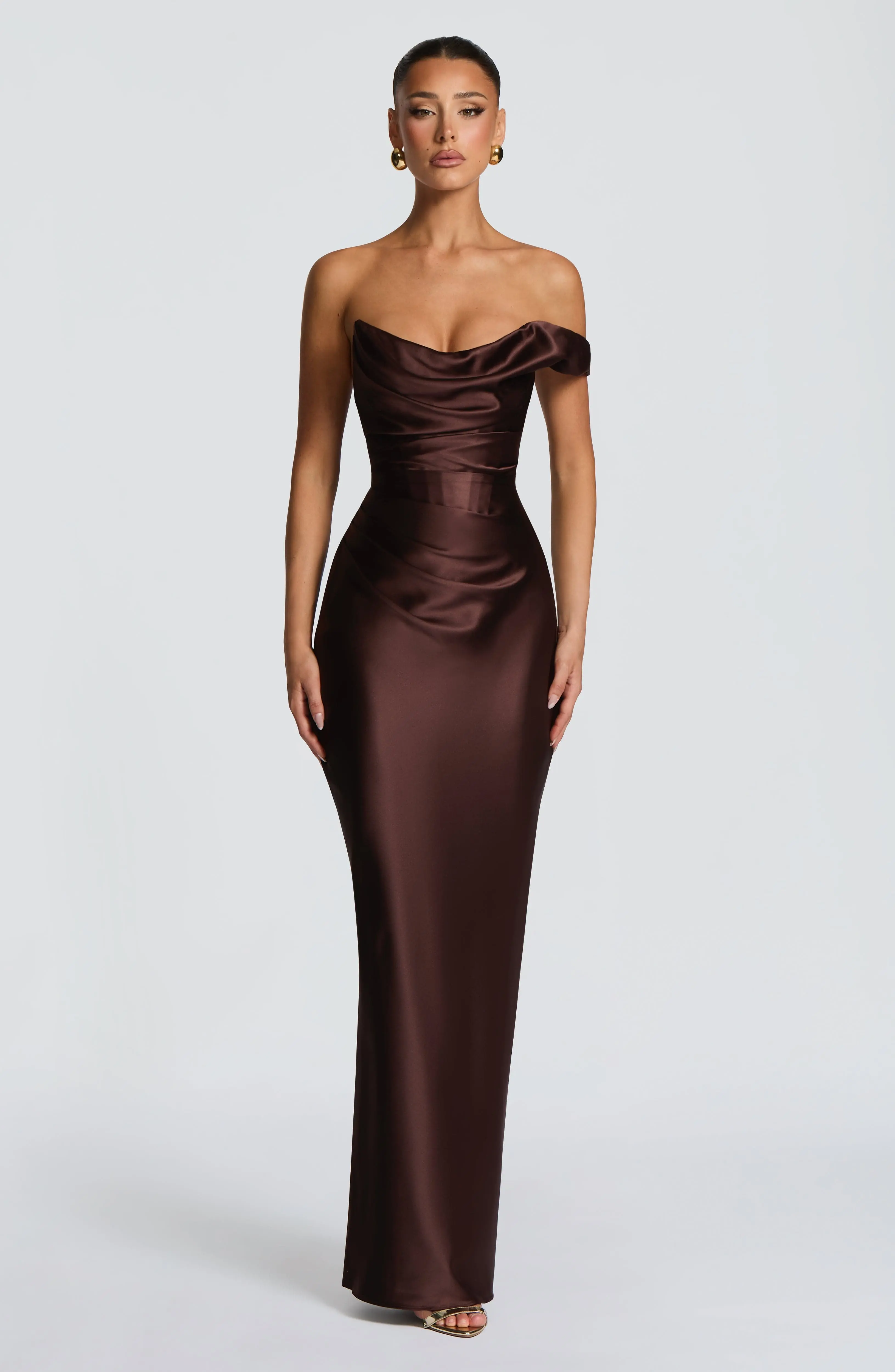 Thalassa Maxi Dress - Plum Brown - Image 2