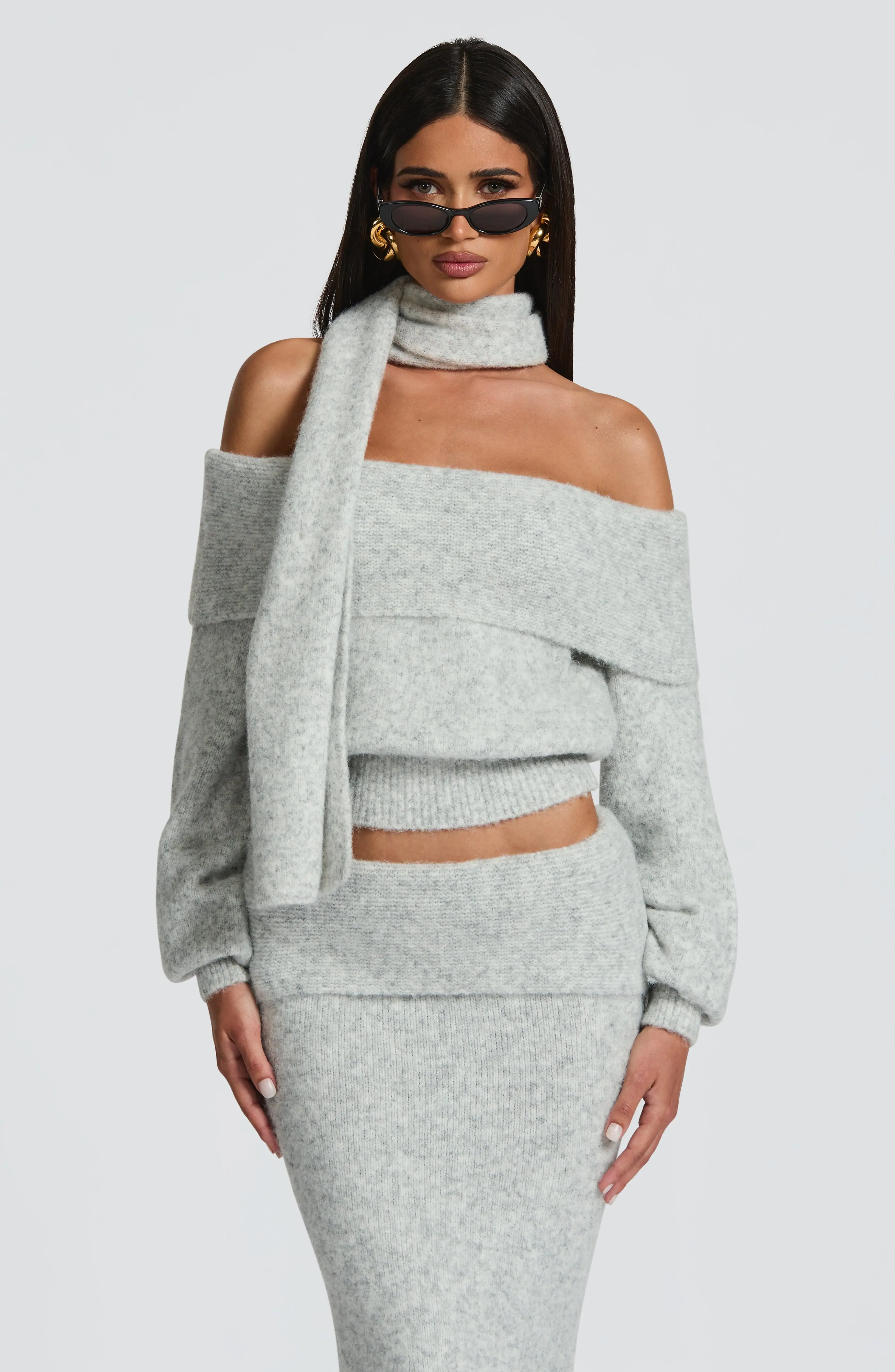 Andie Top - Light Grey Marl - Image 6
