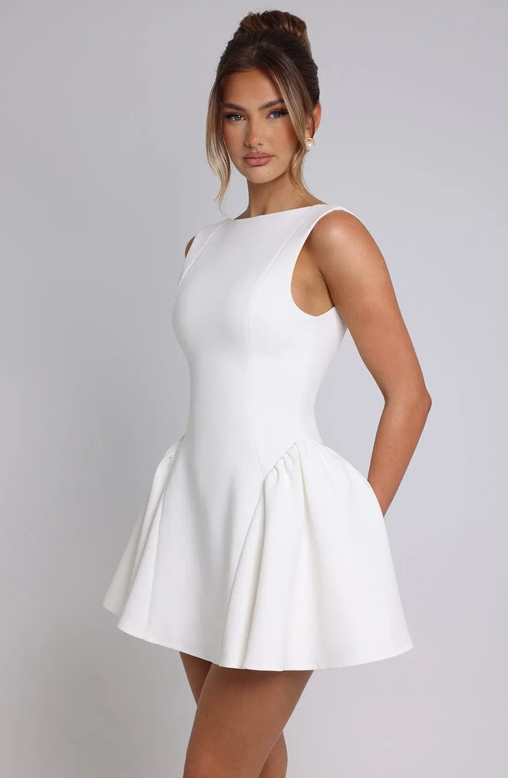 Yalina Mini Dress - Ivory - Image 12