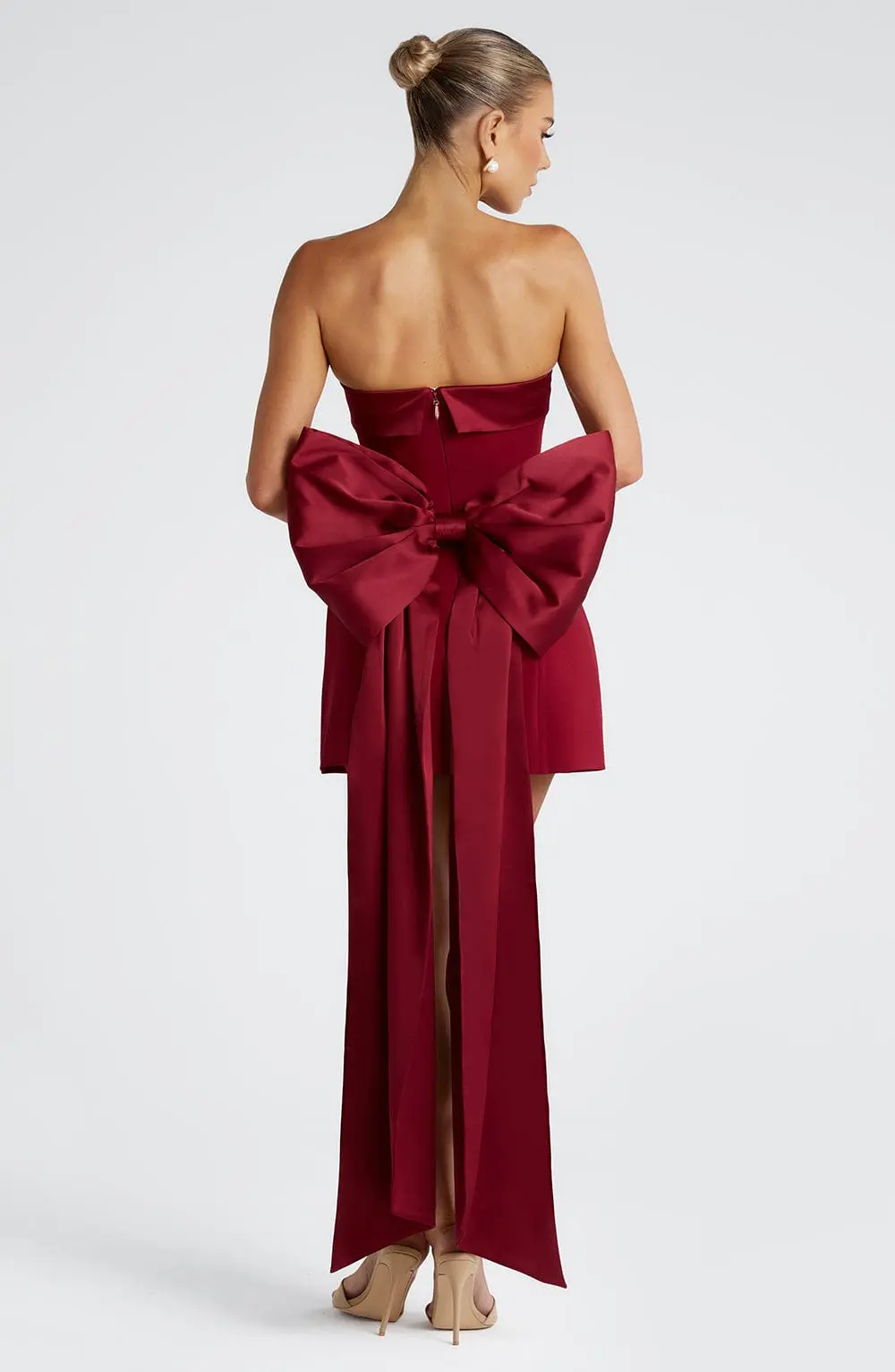Barbara Mini Dress - Wine - Image 4